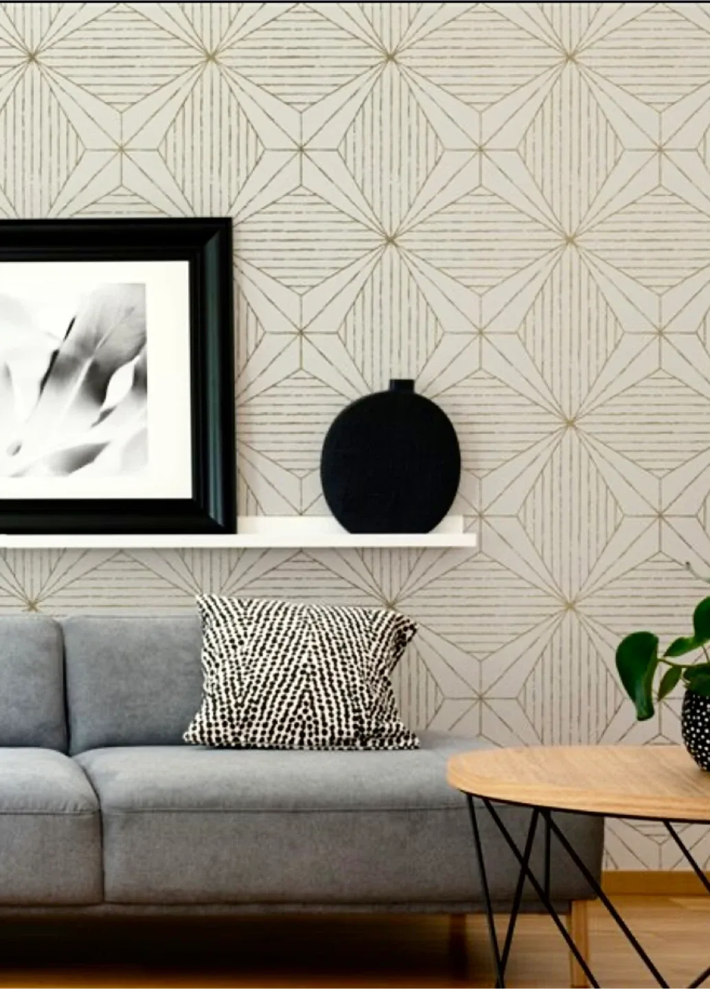 Modern backsplash with golden lines image indicator(3)