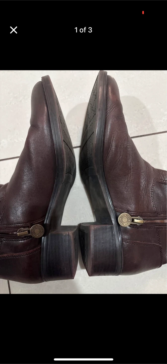 Brown Leather Knee High Boots