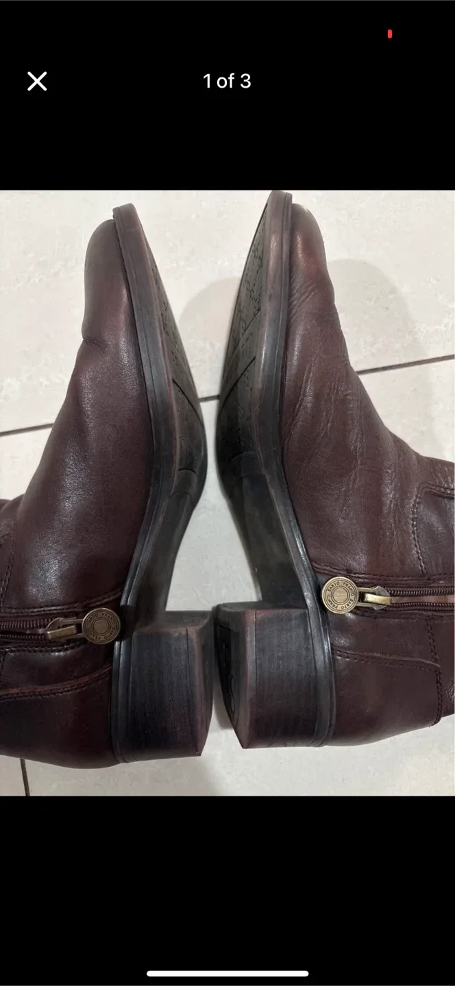 Brown Leather Knee High Boots