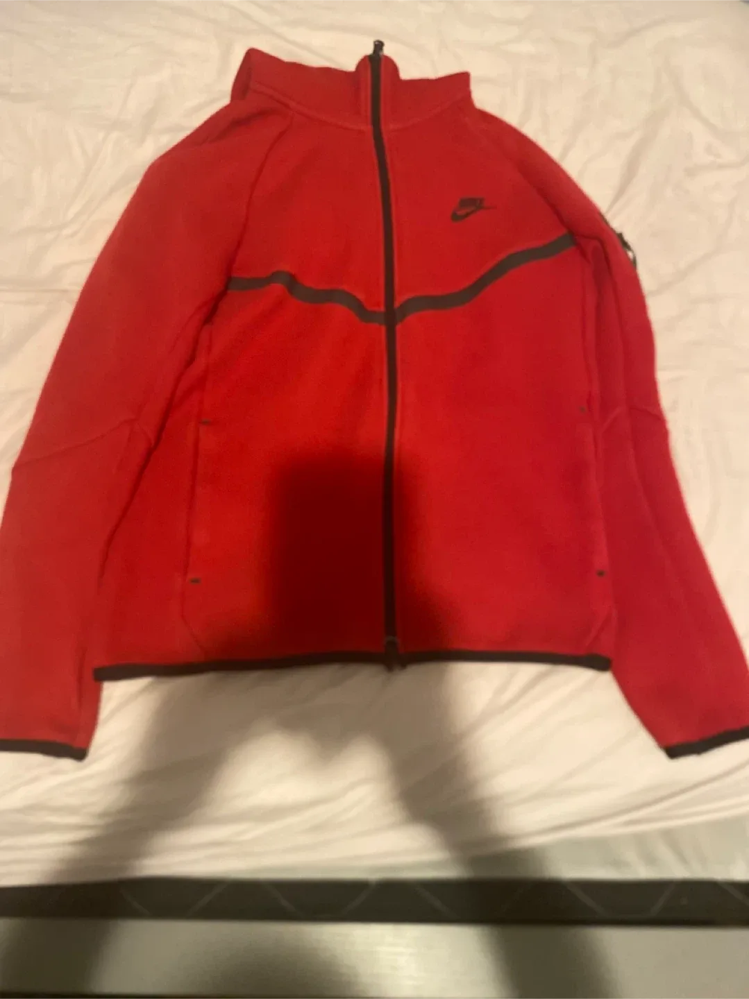 Full zipper Nike Tech Fleece Red Jacket