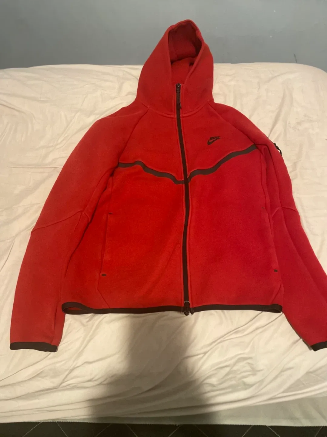 SELL ASAP  Full zipper Nike Tech Fleece Red Jacket