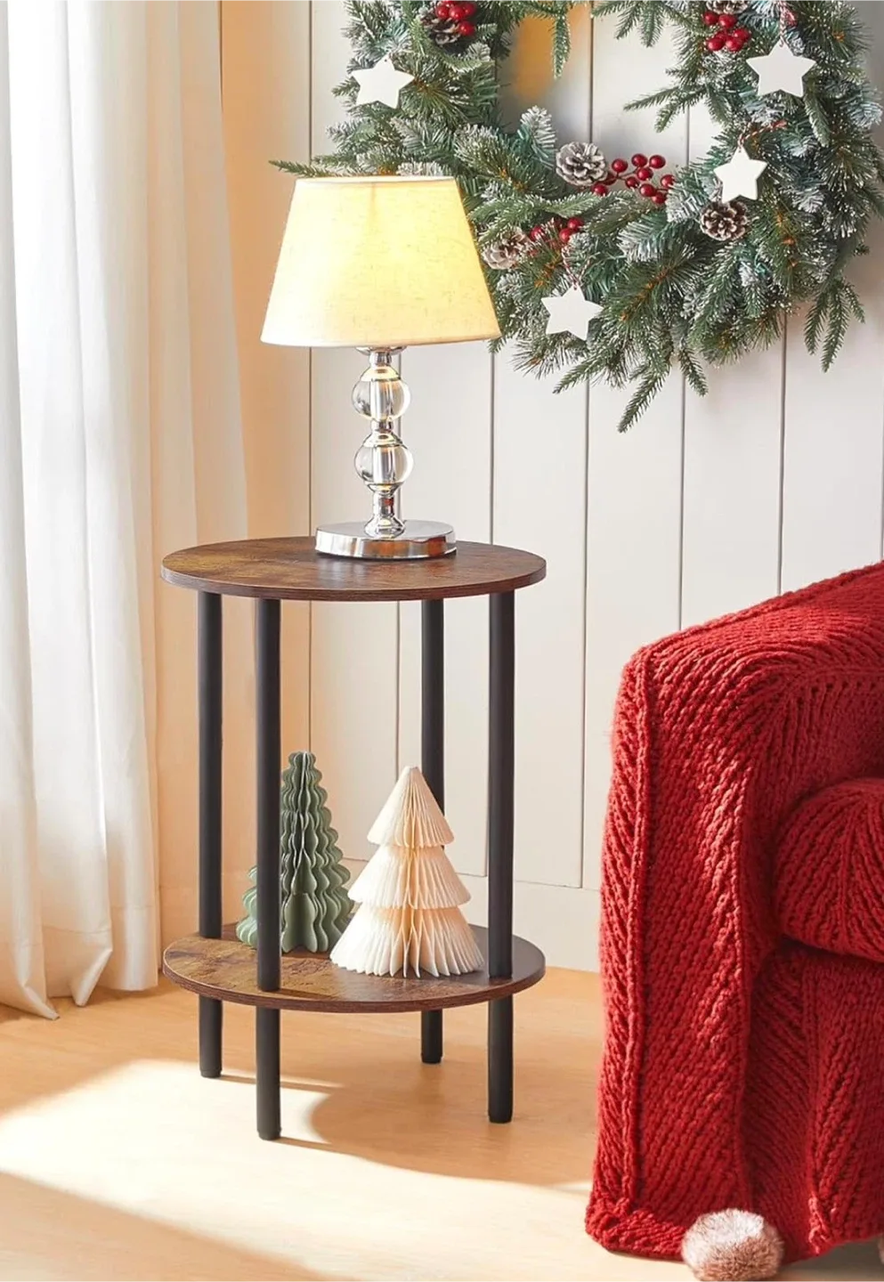 Round Side Table - Brown & Black image indicator(6)