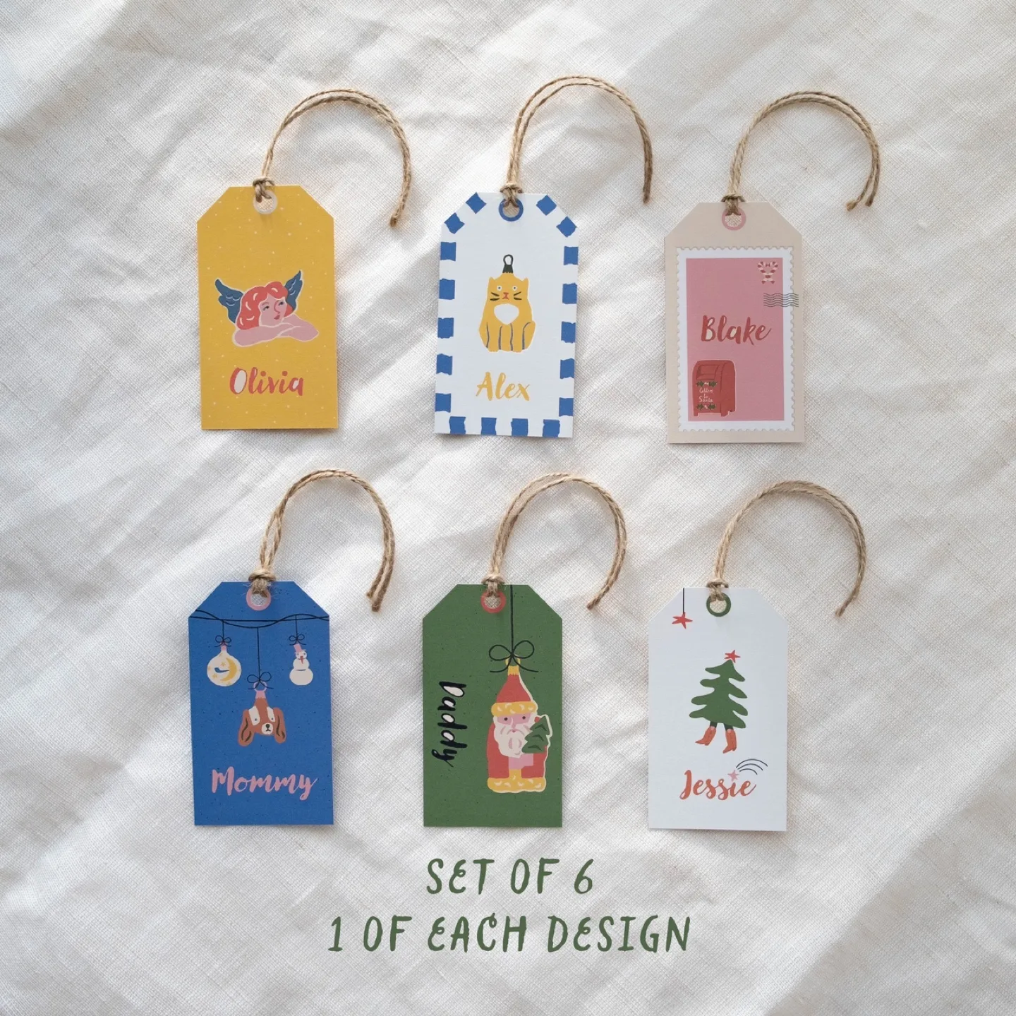 Personalised Custom Christmas Gift Tags Set image indicator(2)