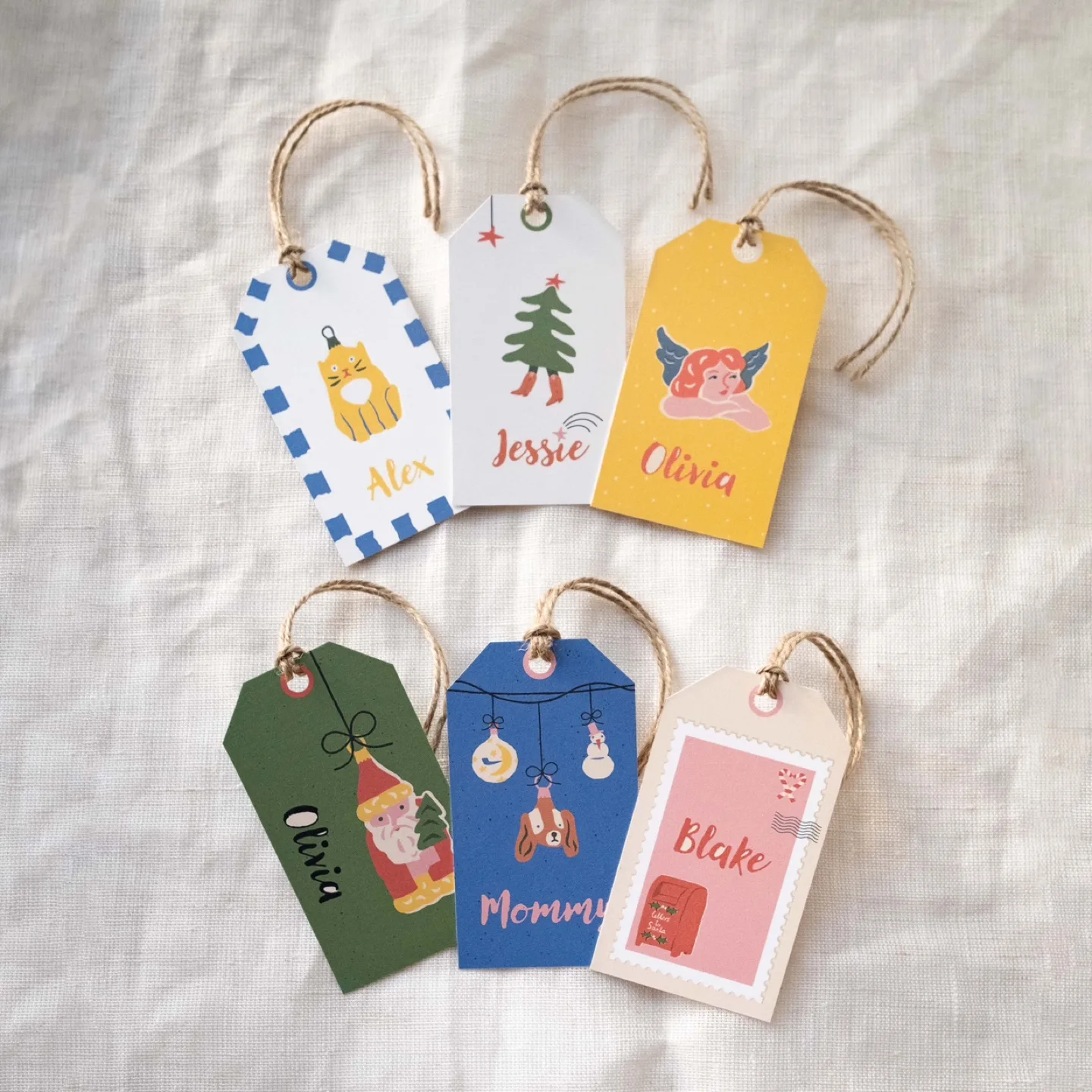 Personalised Custom Christmas Gift Tags Set image indicator(9)