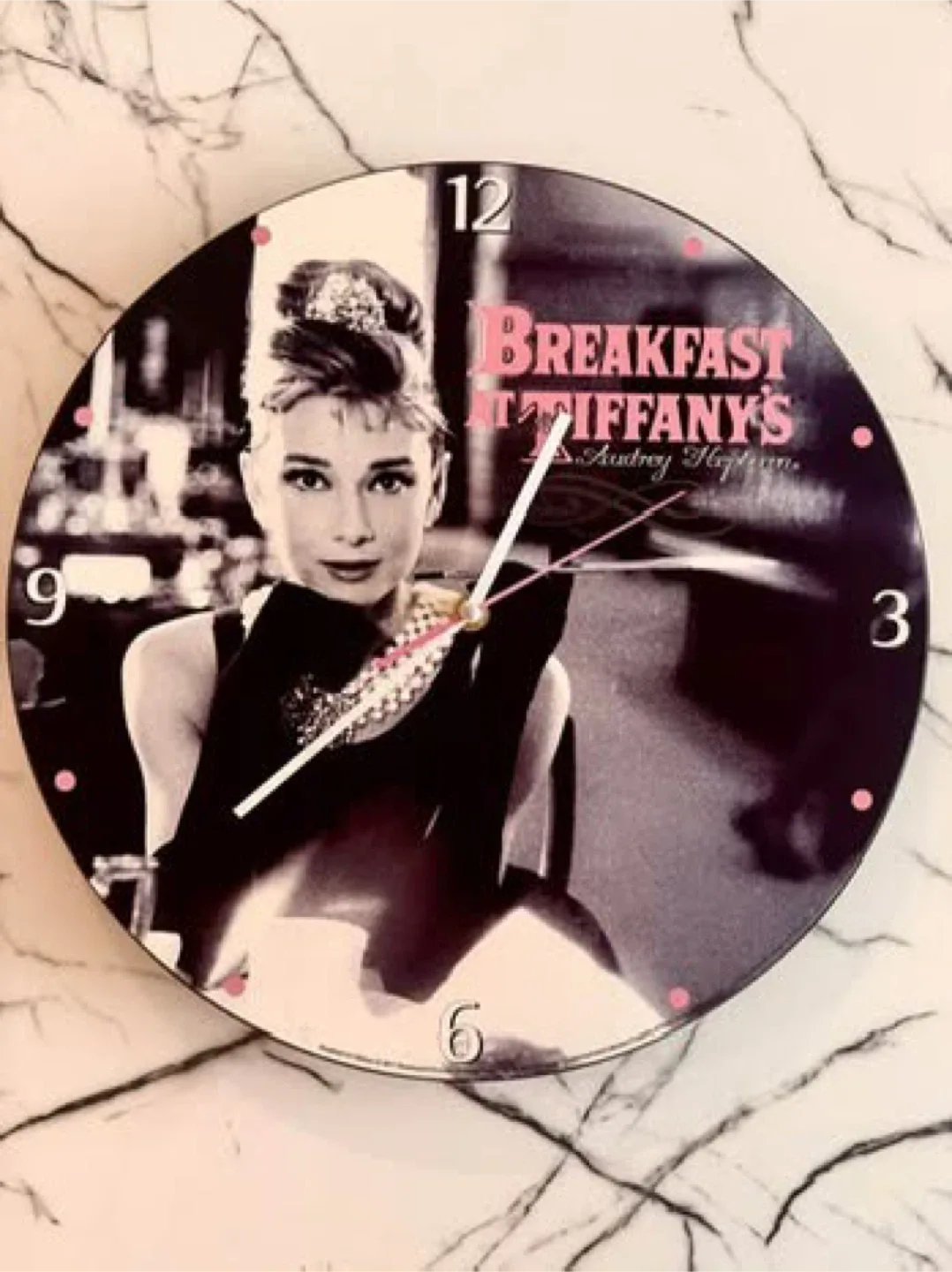 Audrey Hepburn ‘Breakfast at Tiffany’s’ Wall Clock – Vintage