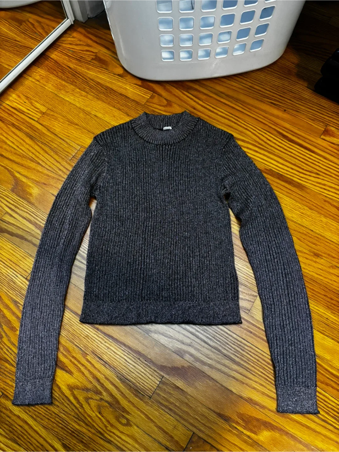 Pink sparkle ribbed sweater - size small