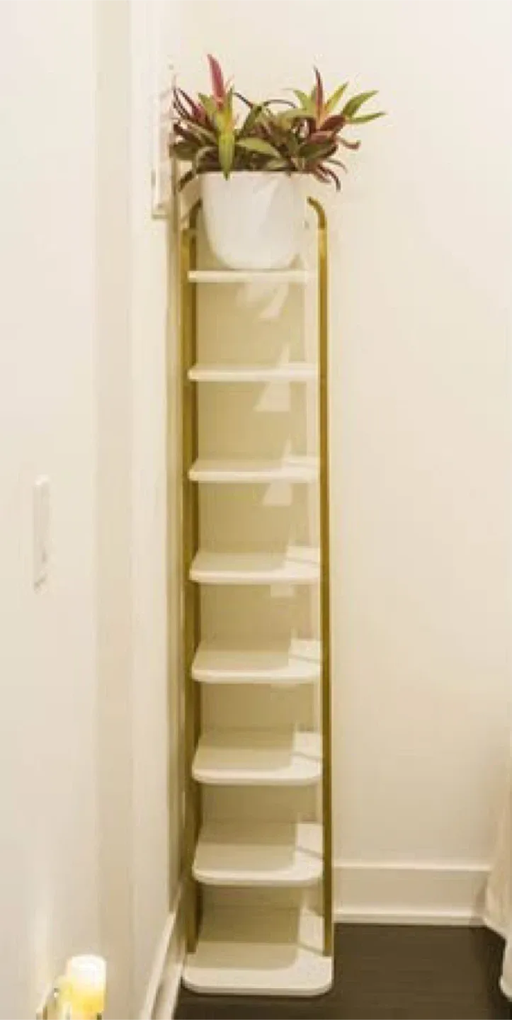 8-Tier Shoe Rack Stand - Gold & White image indicator(2)