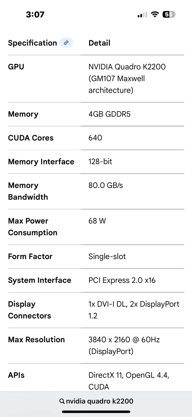 Nvidia Quadro K2200 4GB Graphics Card image indicator(7)