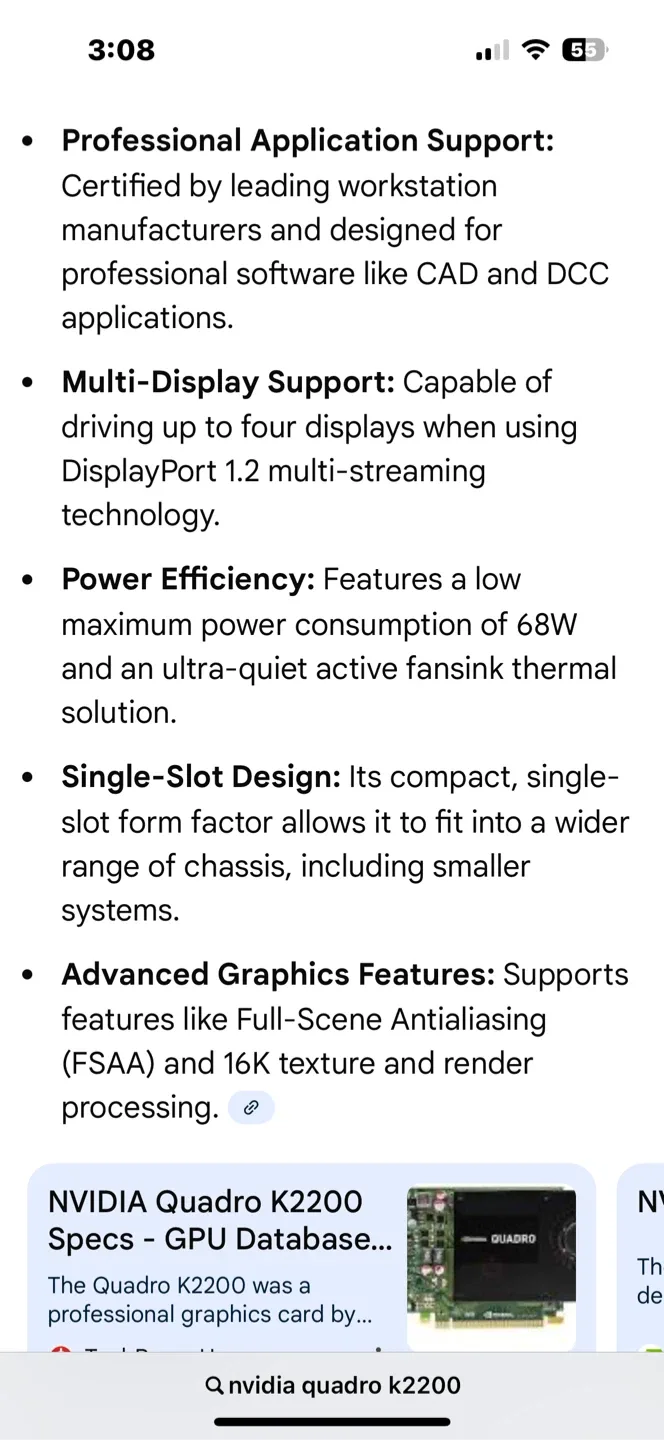 Nvidia Quadro K2200 4GB Graphics Card image indicator(8)