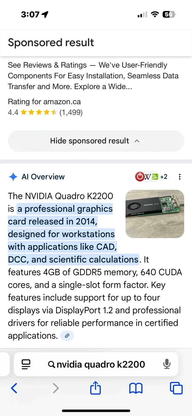 Nvidia Quadro K2200 4GB Graphics Card image indicator(9)
