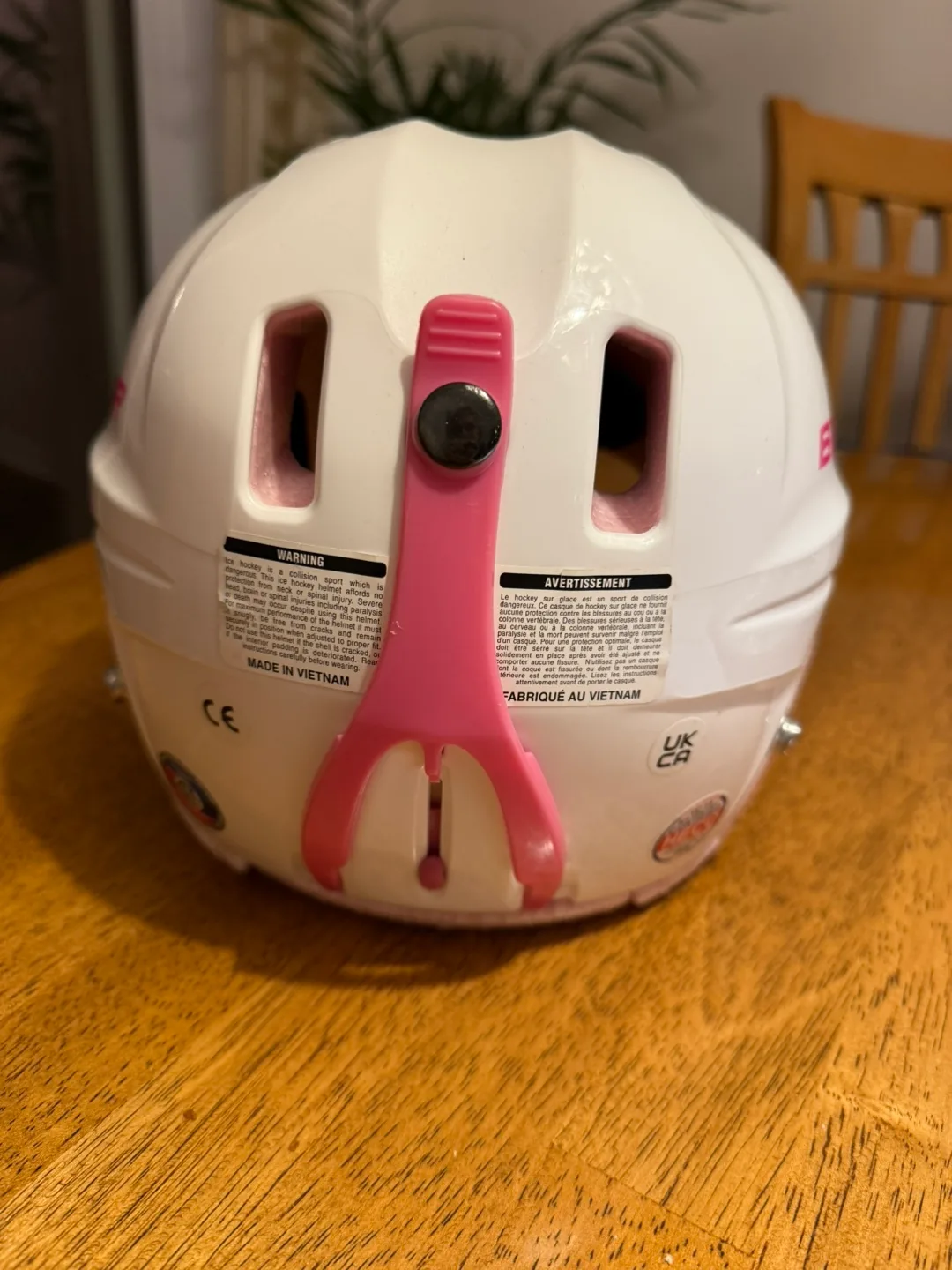 Bauer Lil' Sport Hockey Helmet - White & Pink image indicator(3)