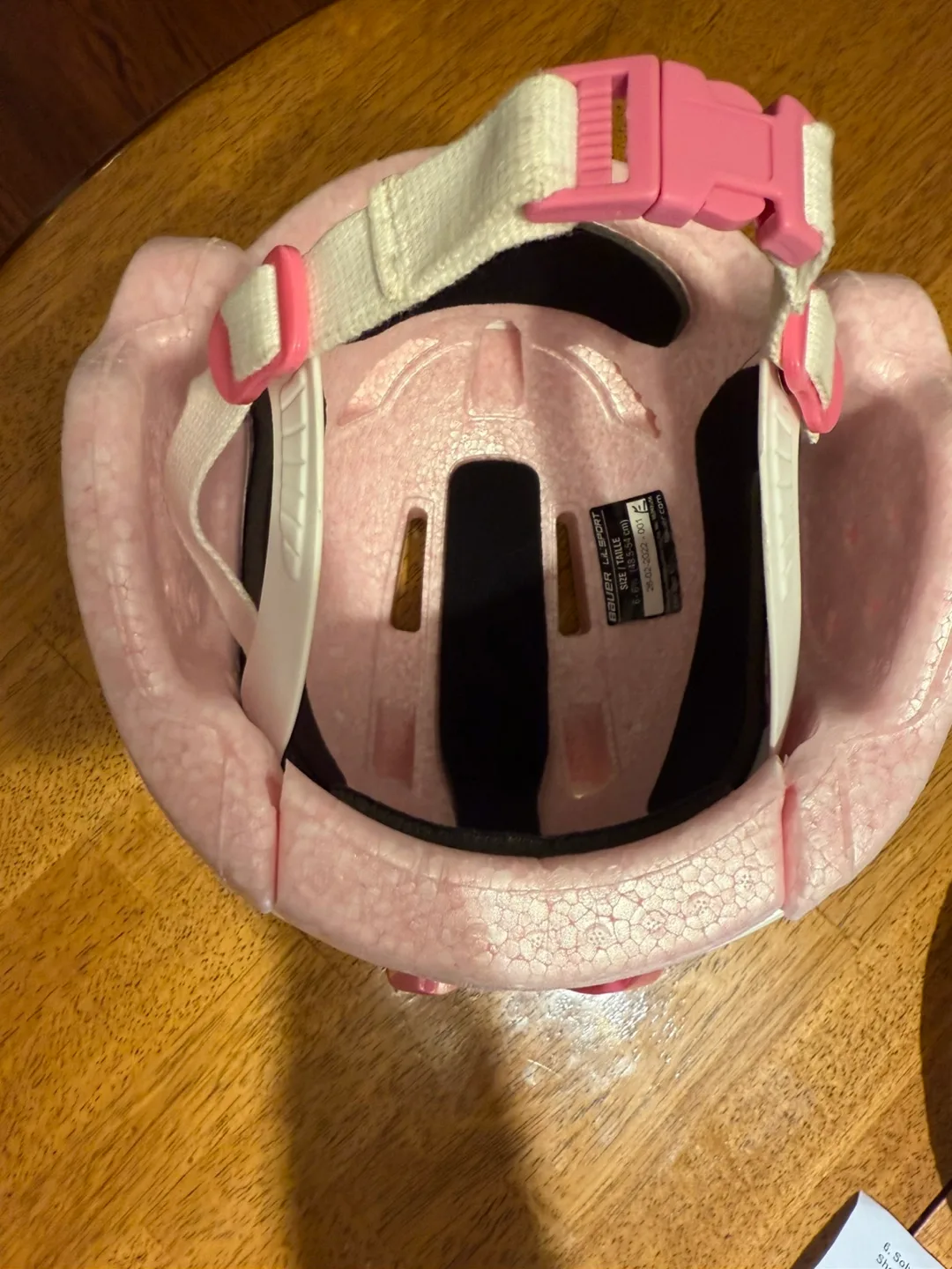 Bauer Lil' Sport Hockey Helmet - White & Pink image indicator(4)