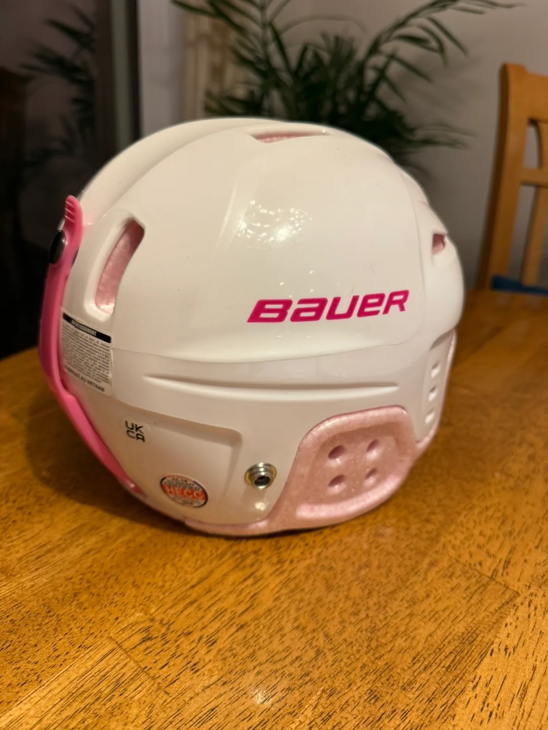 Bauer Lil' Sport Hockey Helmet - White & Pink image indicator(5)