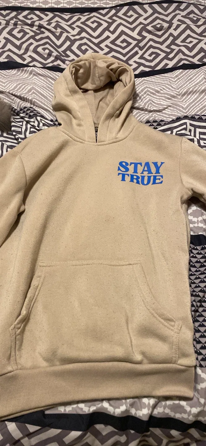 Stay True Beige Hoodie