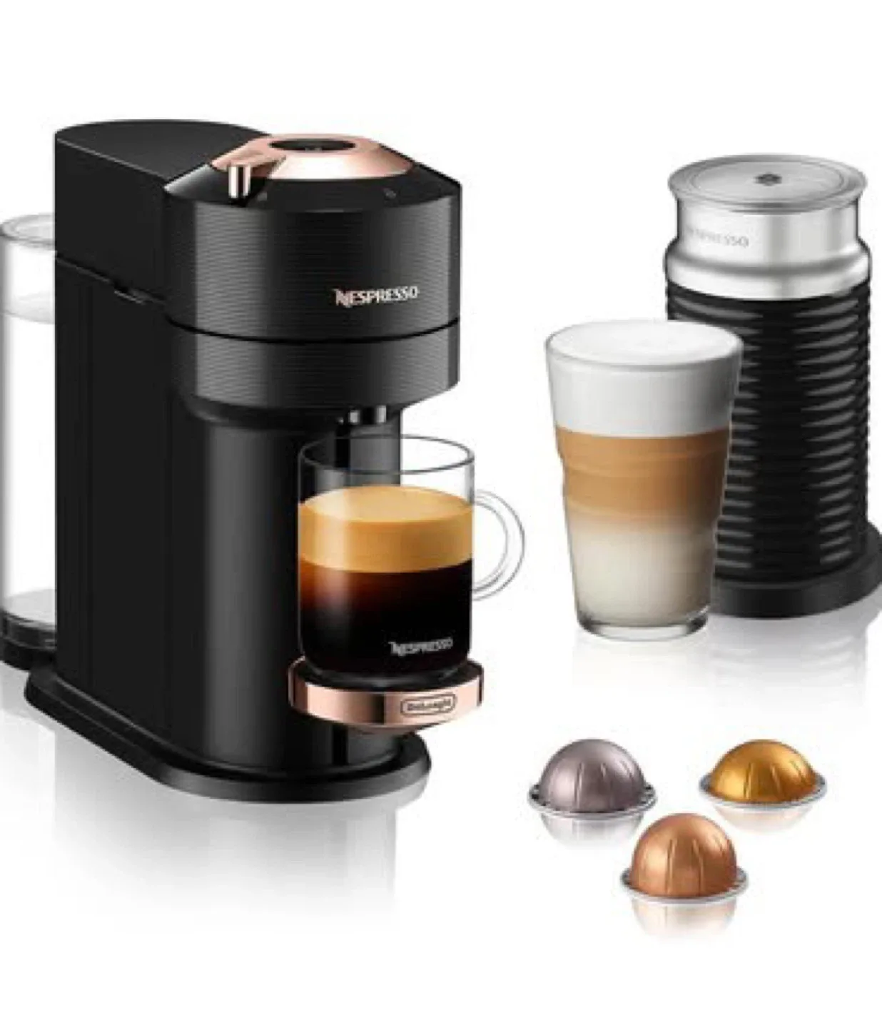 Nespresso Vertuo Coffee Machine & Aeroccino 3 Milk Frother