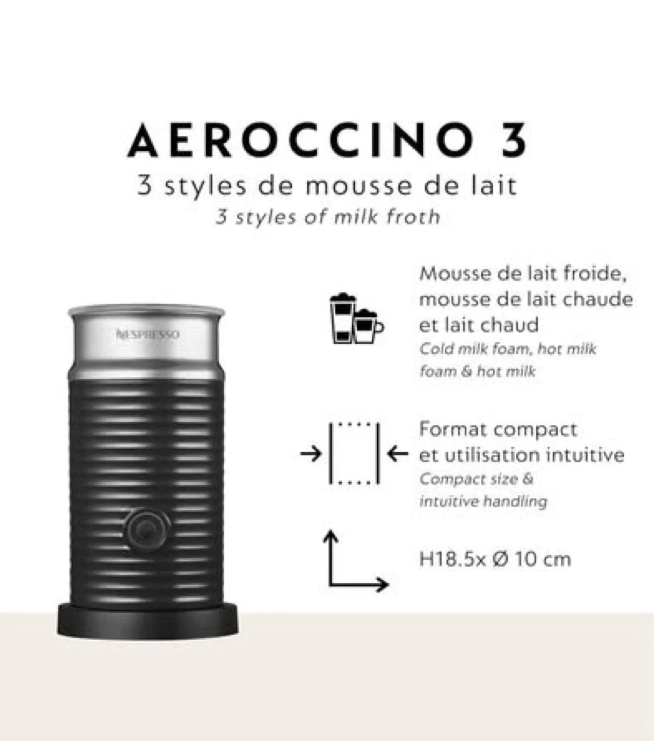 Nespresso Vertuo Coffee Machine & Aeroccino 3 Milk Frother image indicator(4)