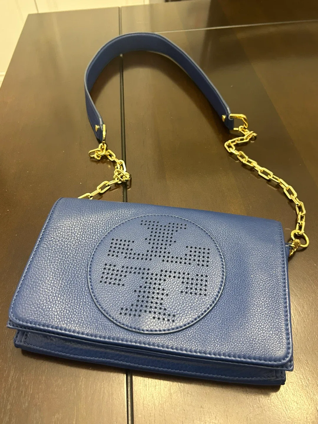 Tory Burch Blue Leather Crossbody Bag image indicator(3)