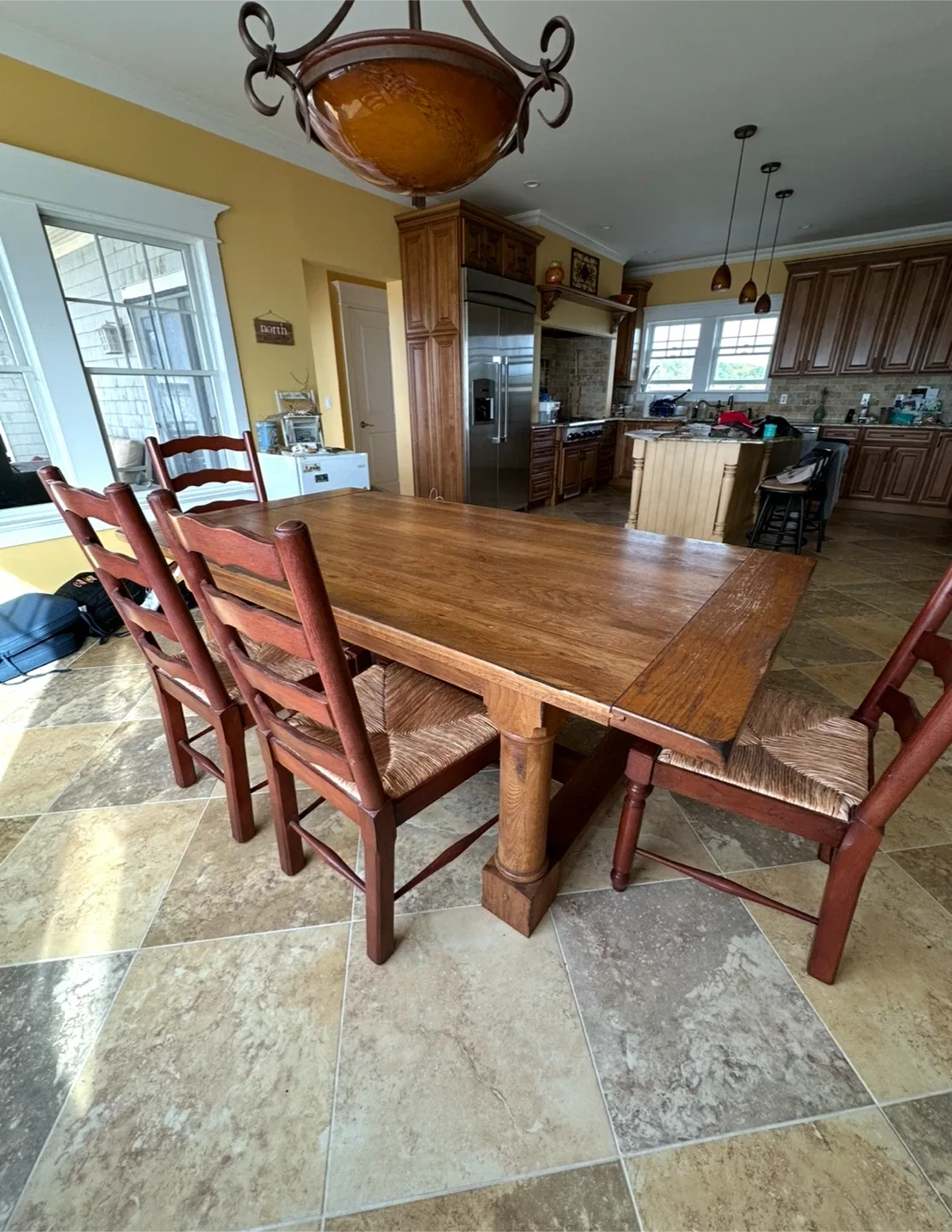 Dining Table with 4 Chairs and a bench