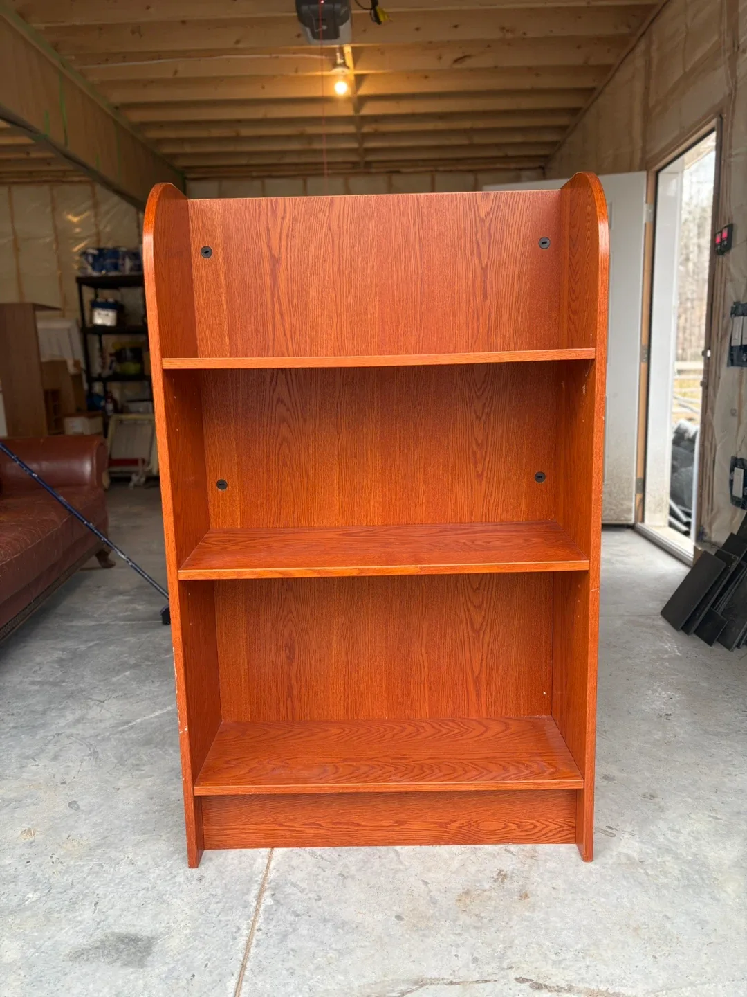 Wooden Bookcase with Adjustable Shelves