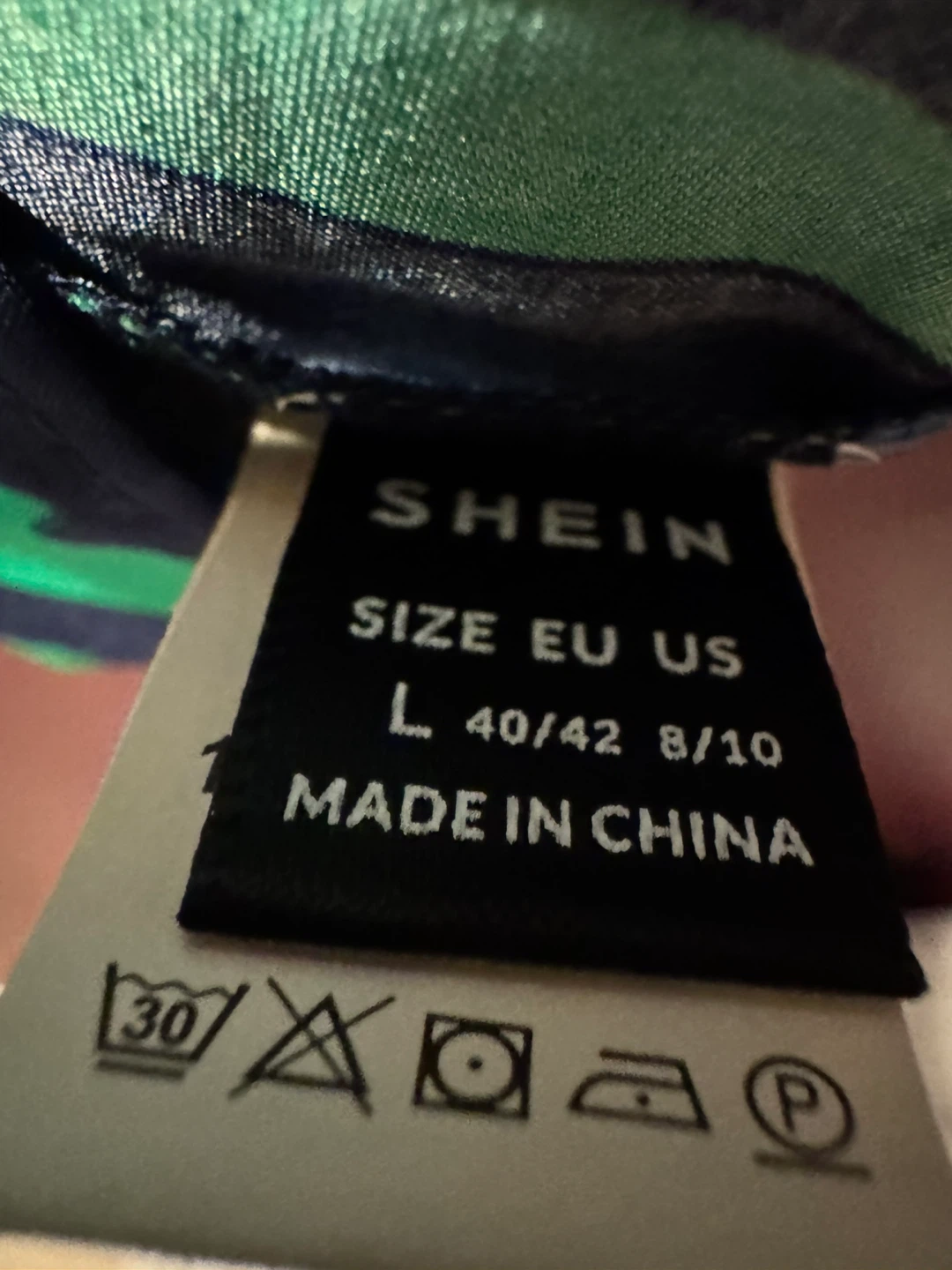 Shein Green & Navy Leopard Print Tank Top - L - photo 3