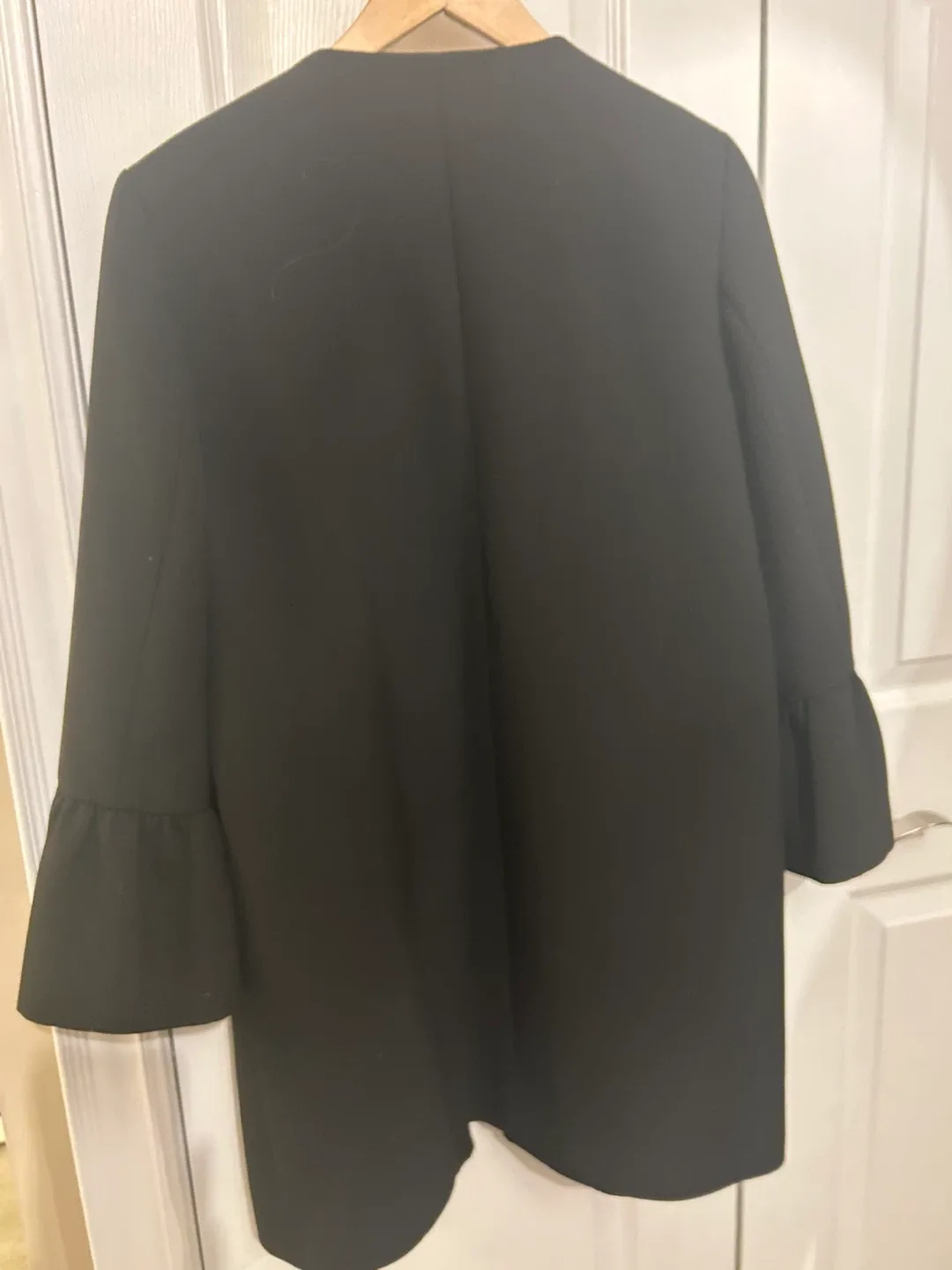 Zara Woman Black Coat - Size L image indicator(3)