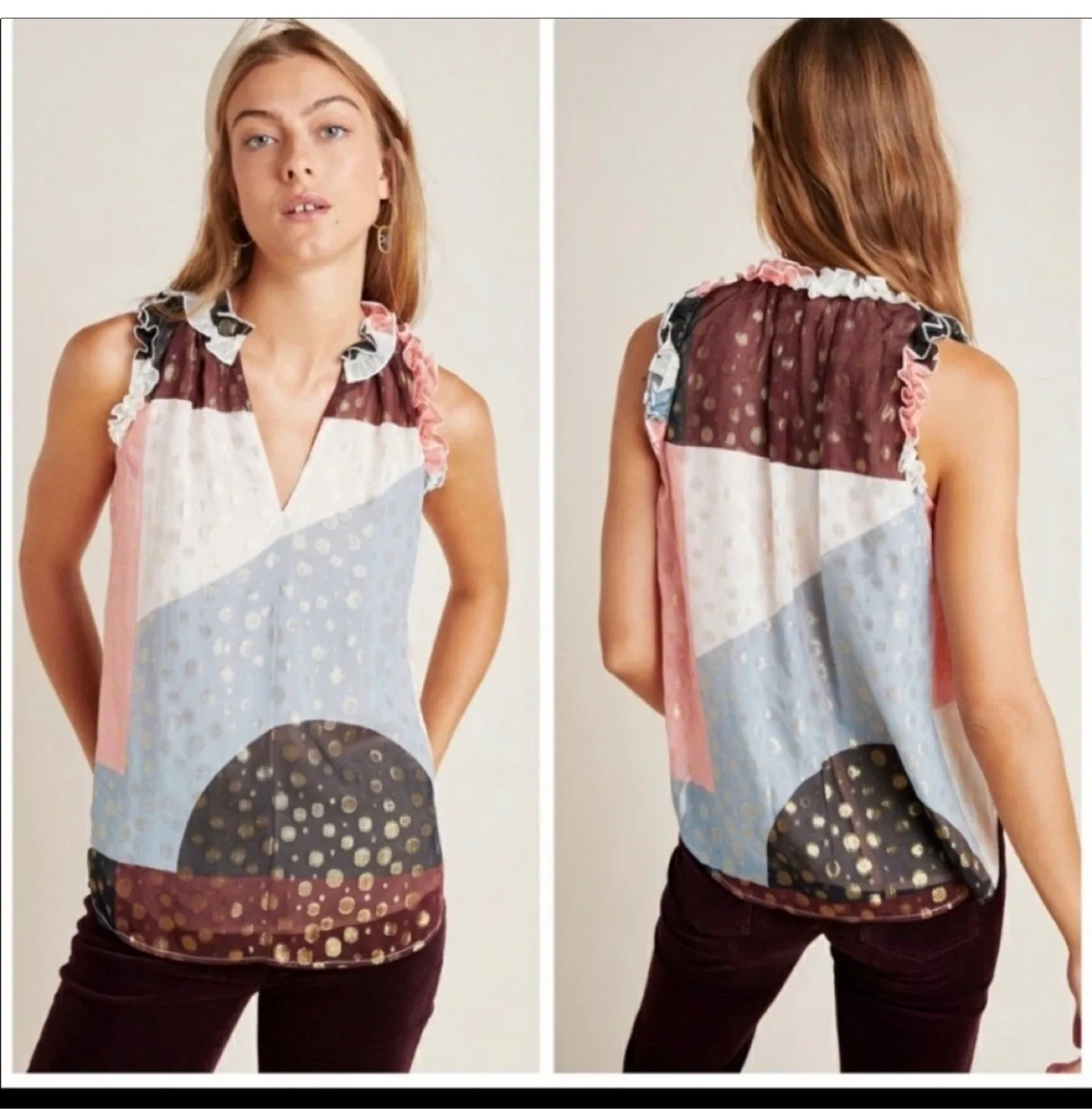 Maeve Anthropologie Sleeveless Blouse Size 2
