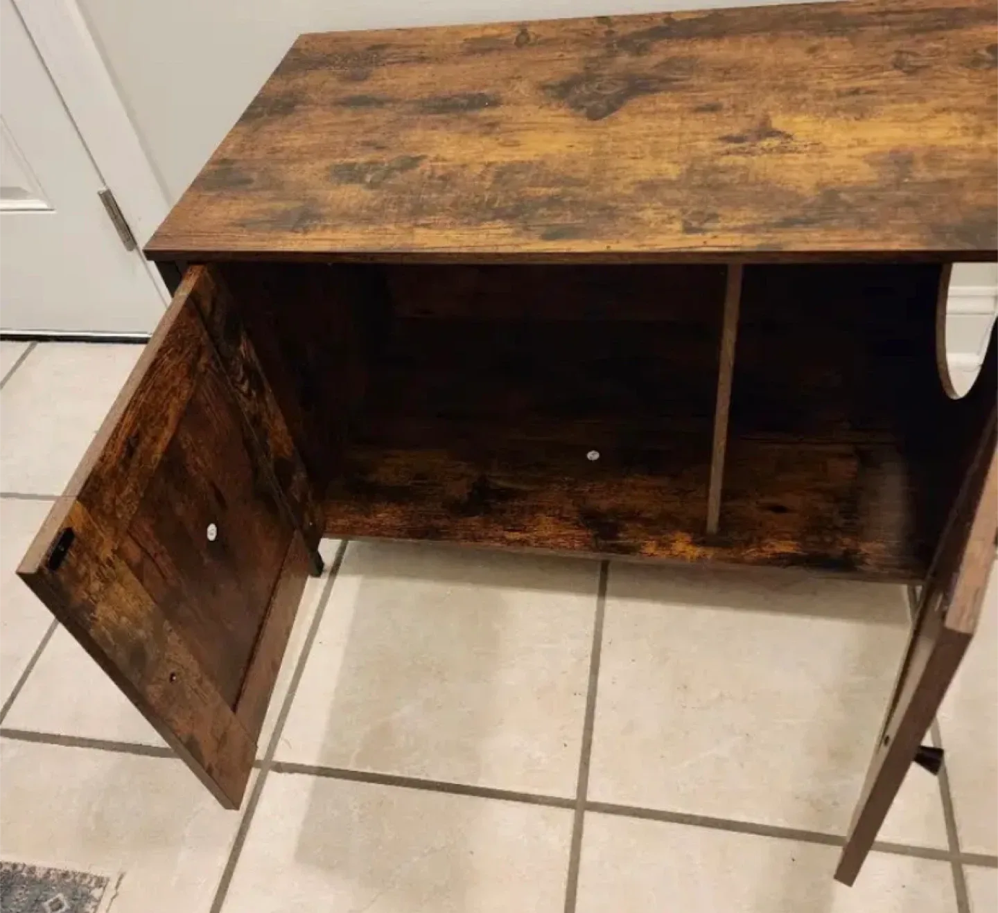 Wooden Cat Litter Box Enclosure Furniture image indicator(5)