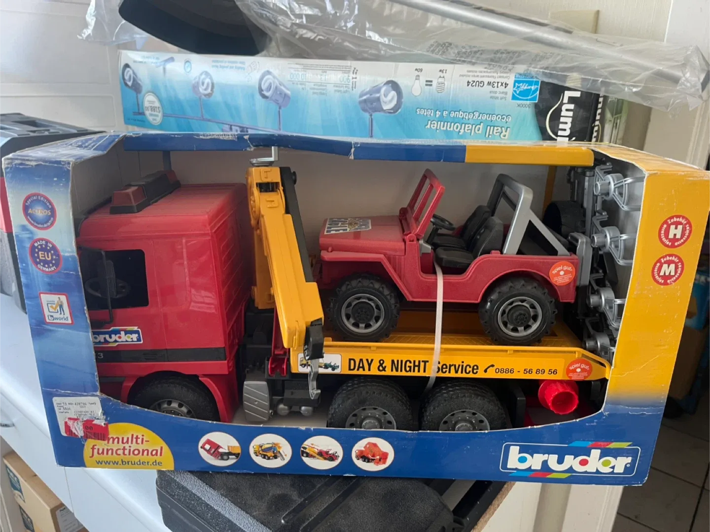 Bruder 02750 Man Tga Tow Truck w/ Cross Country Vehicle