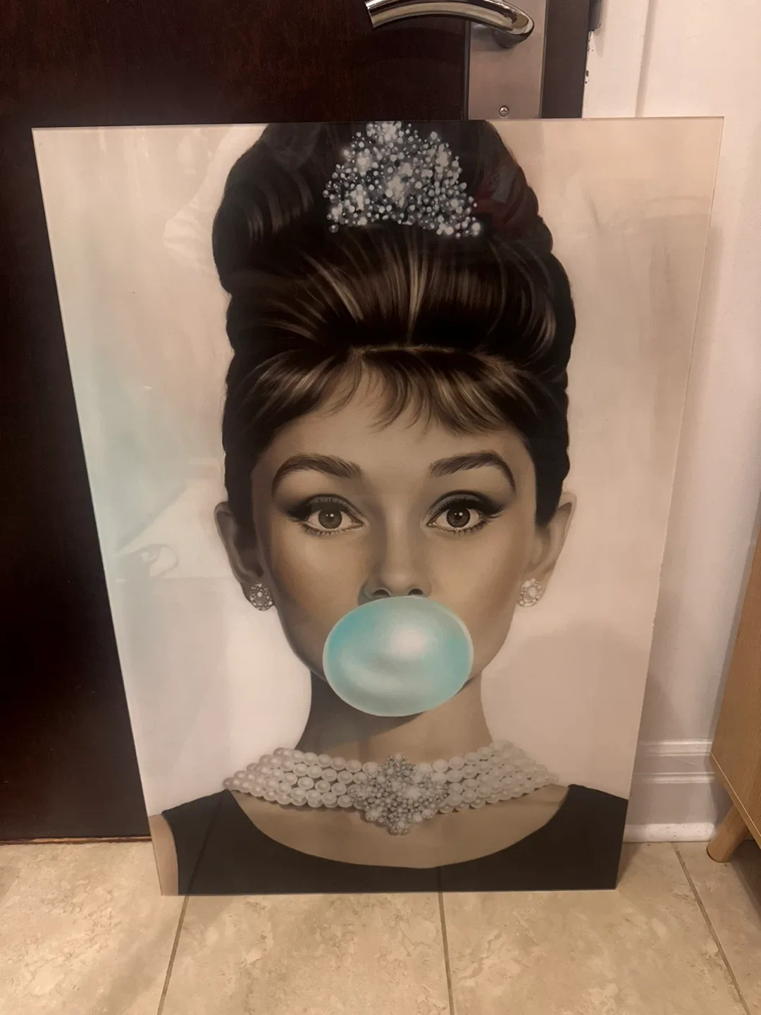 Audrey Hepburn Bubblegum Print