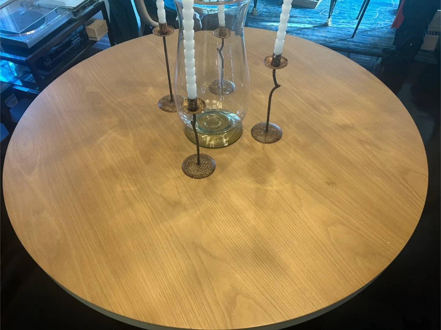 Round Wooden Dining Table image indicator(2)