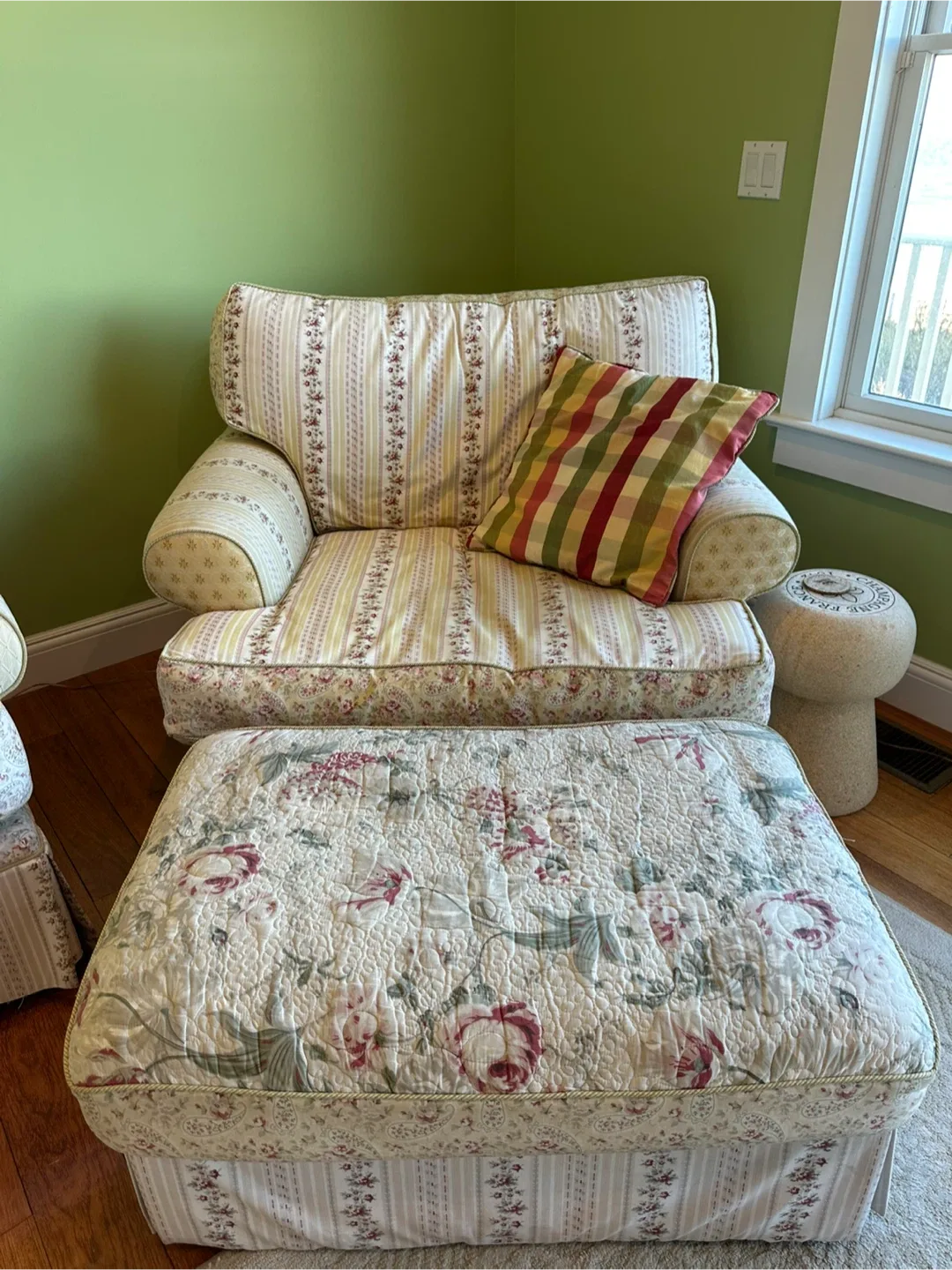 Floral Patterned Sofas and Club Chair Set