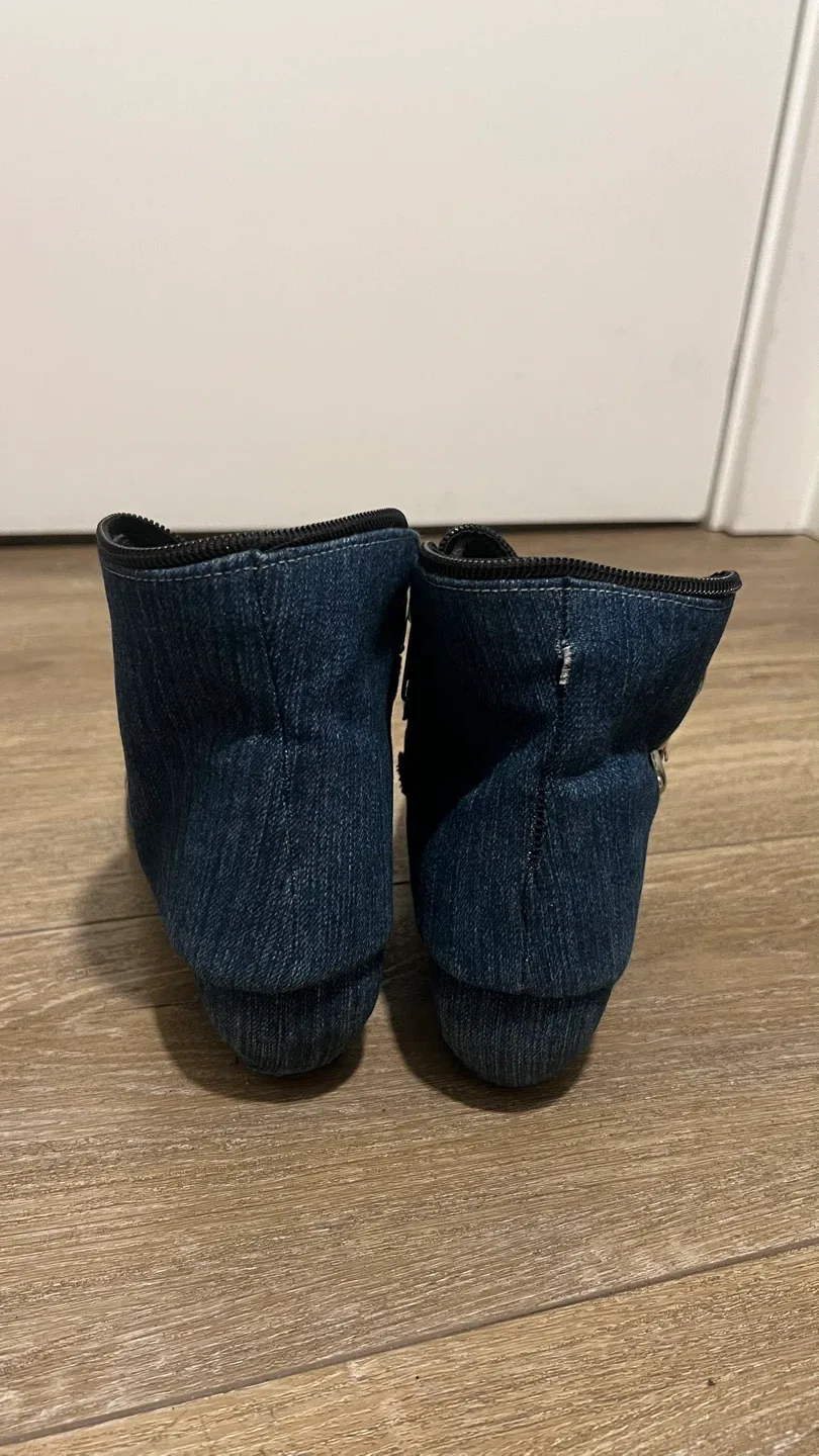 Denim Ankle Boots, Size US 7 image indicator(3)