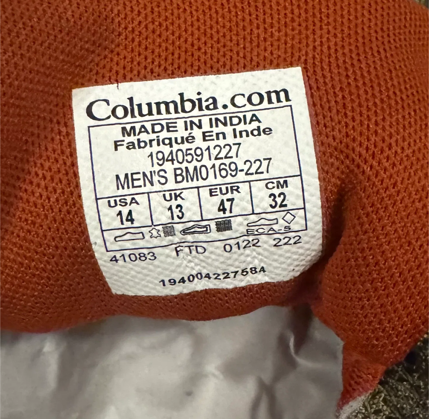 Columbia Oversize Trekking Shoe, Men's Size 14 image indicator(4)