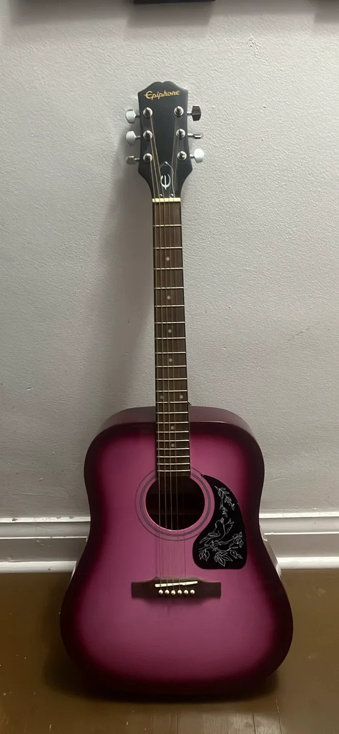 Epiphone Acoustic Guitar - Pink