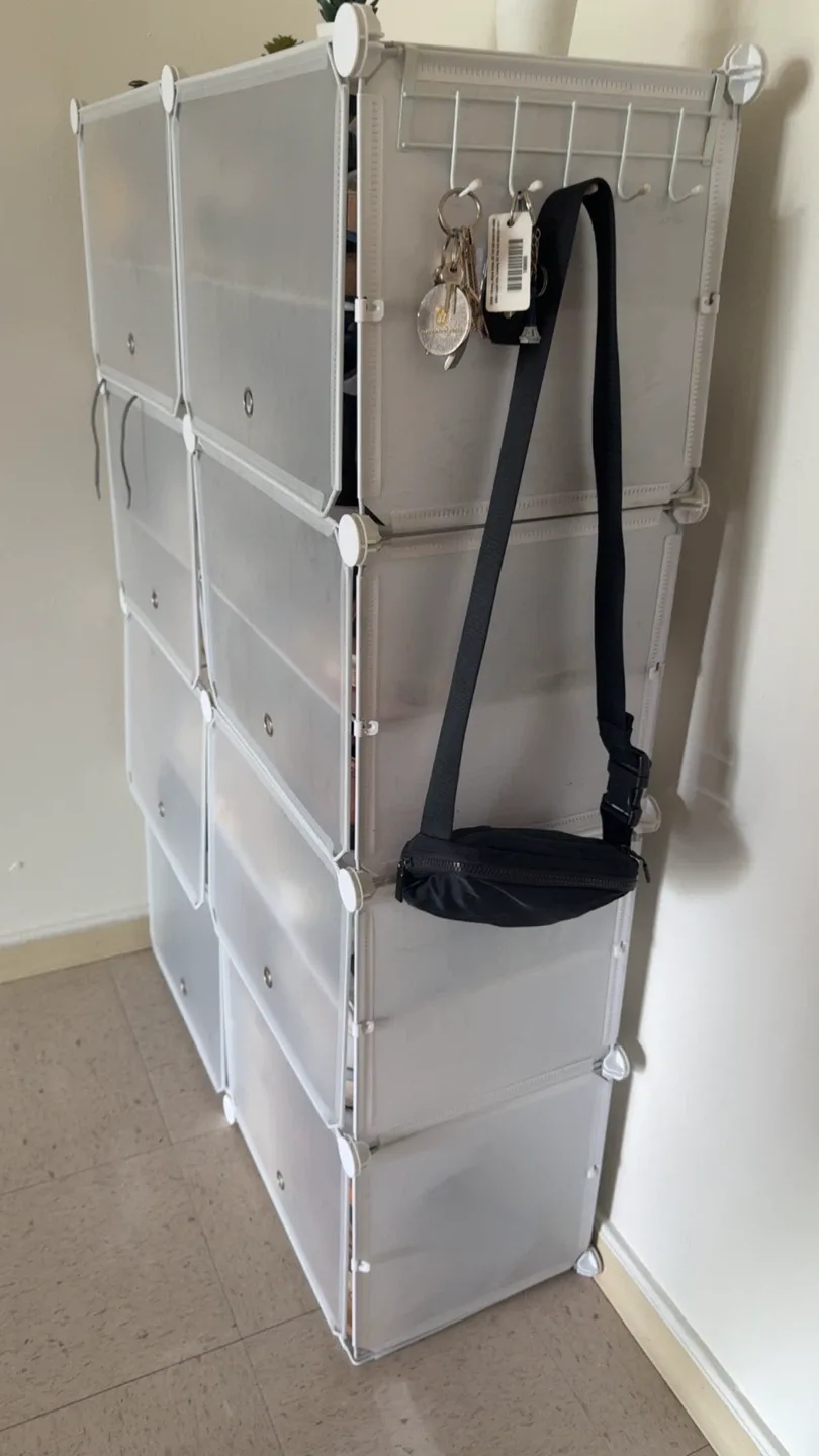 White 8-Cube Storage Shelf