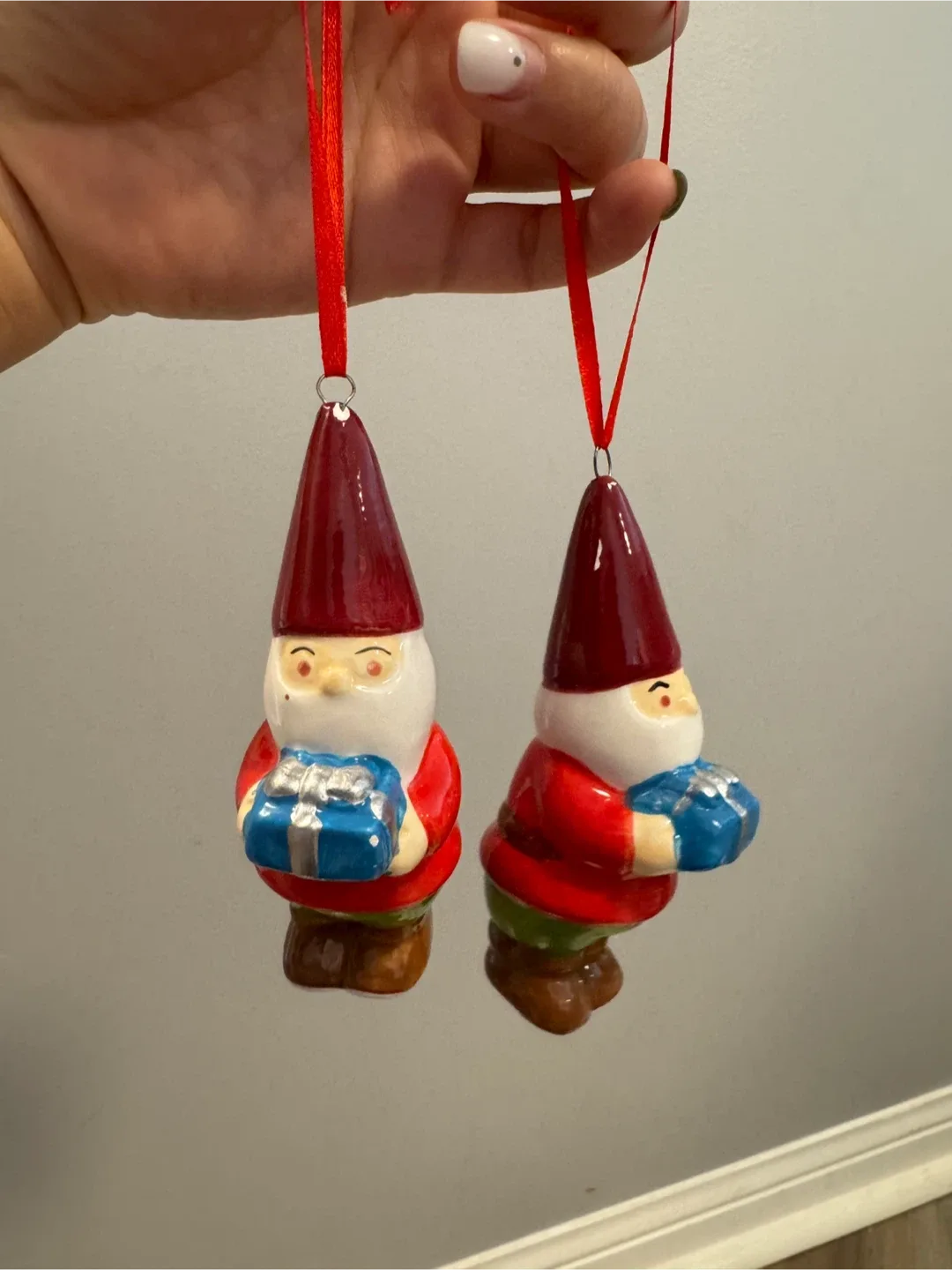 Christmas Gnome Ornaments - Set of 2