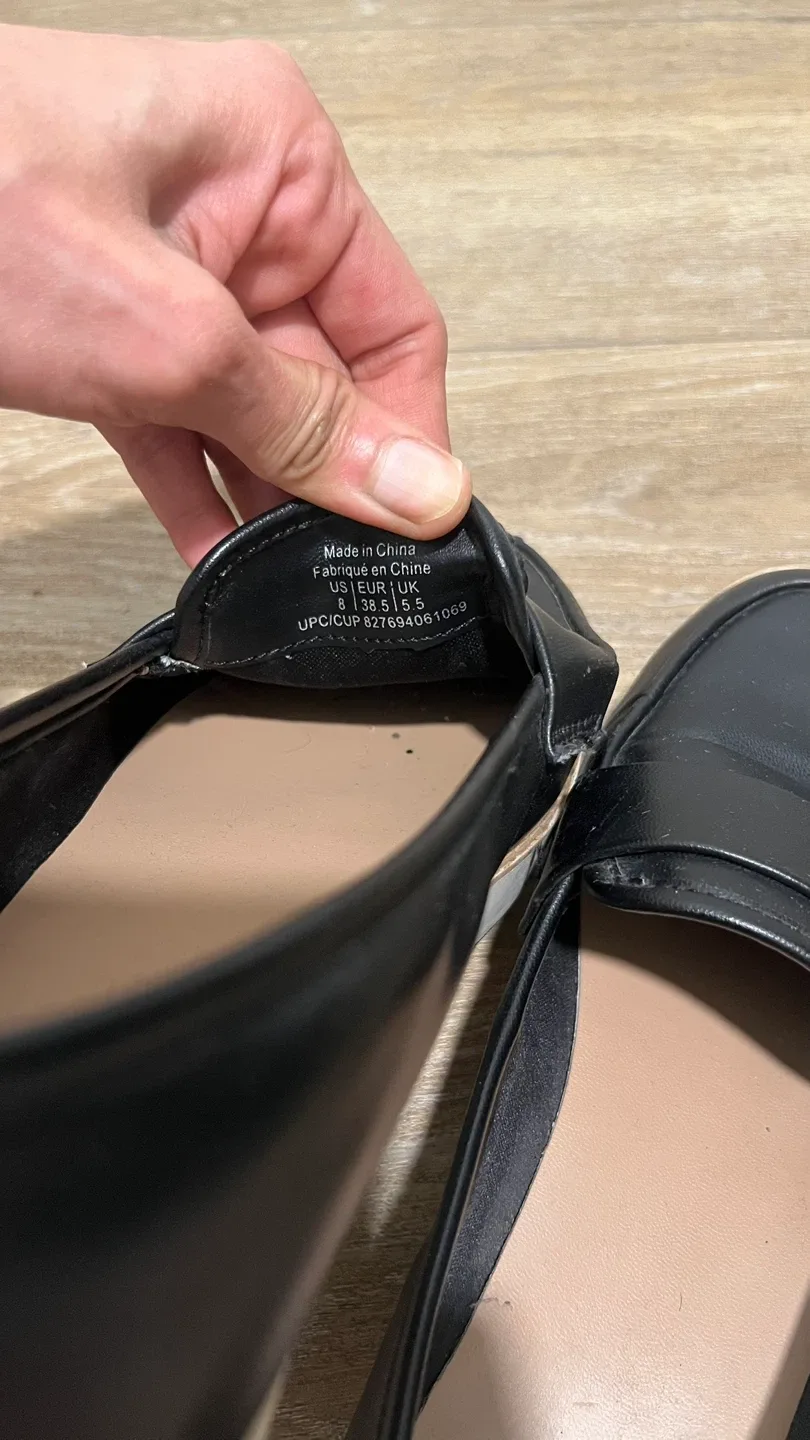 A New Day Black Loafers - Size 7-8