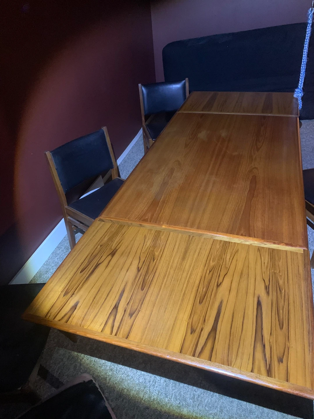 Teak Dining Table with Chairs - photo 2