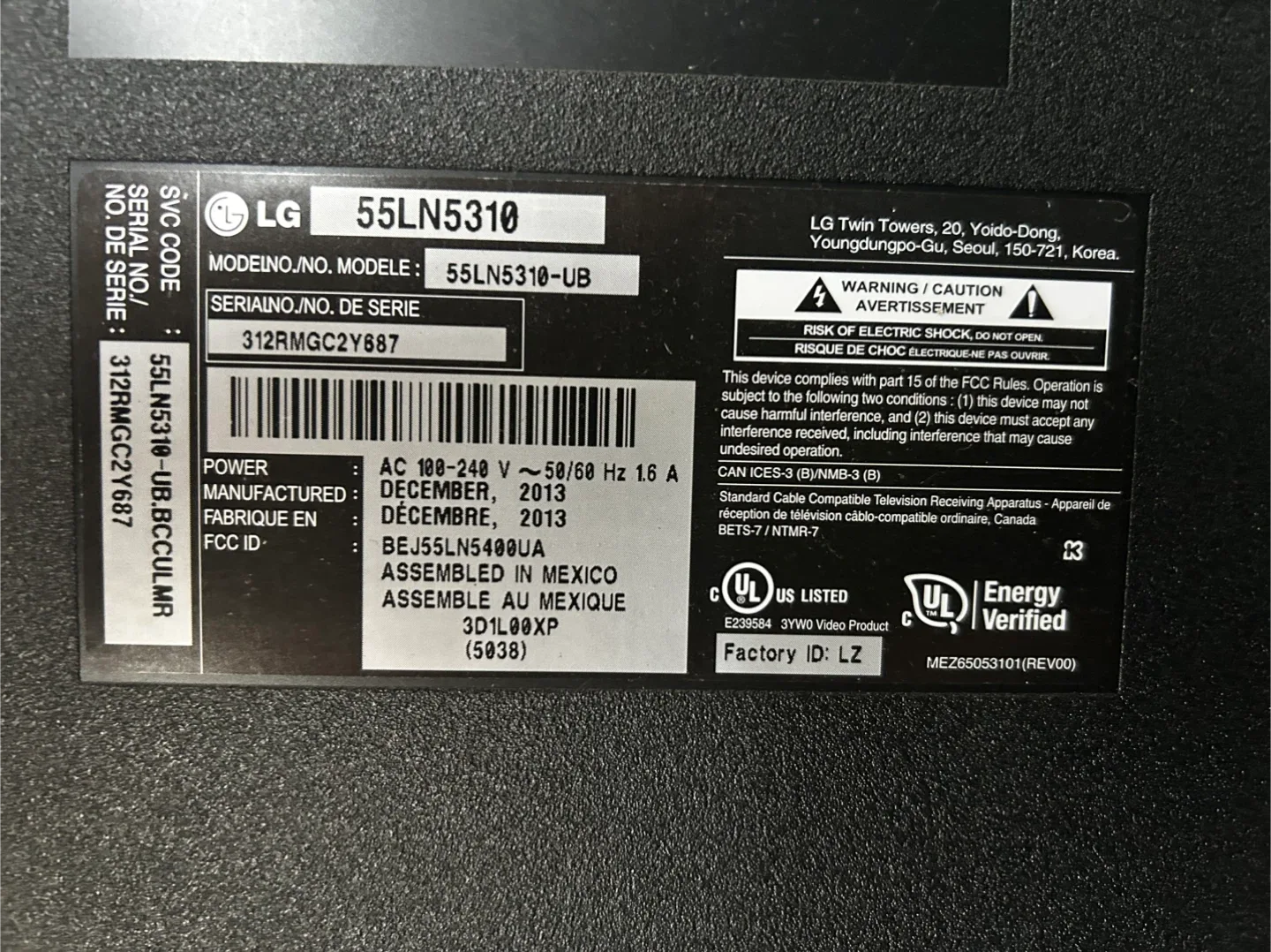 LG 55LN5310 55-inch TV