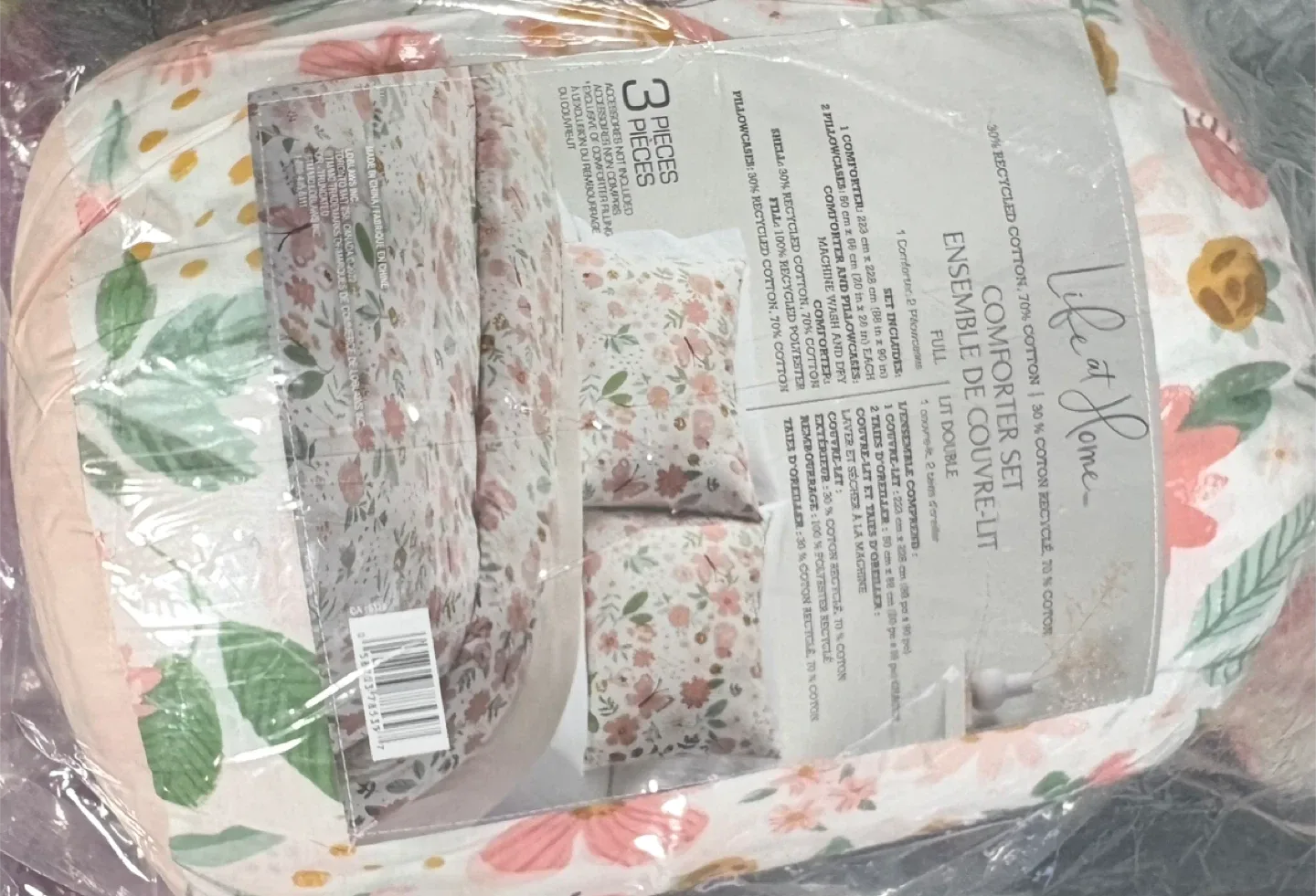 Life at Home Full Comforter Set - Floral Design