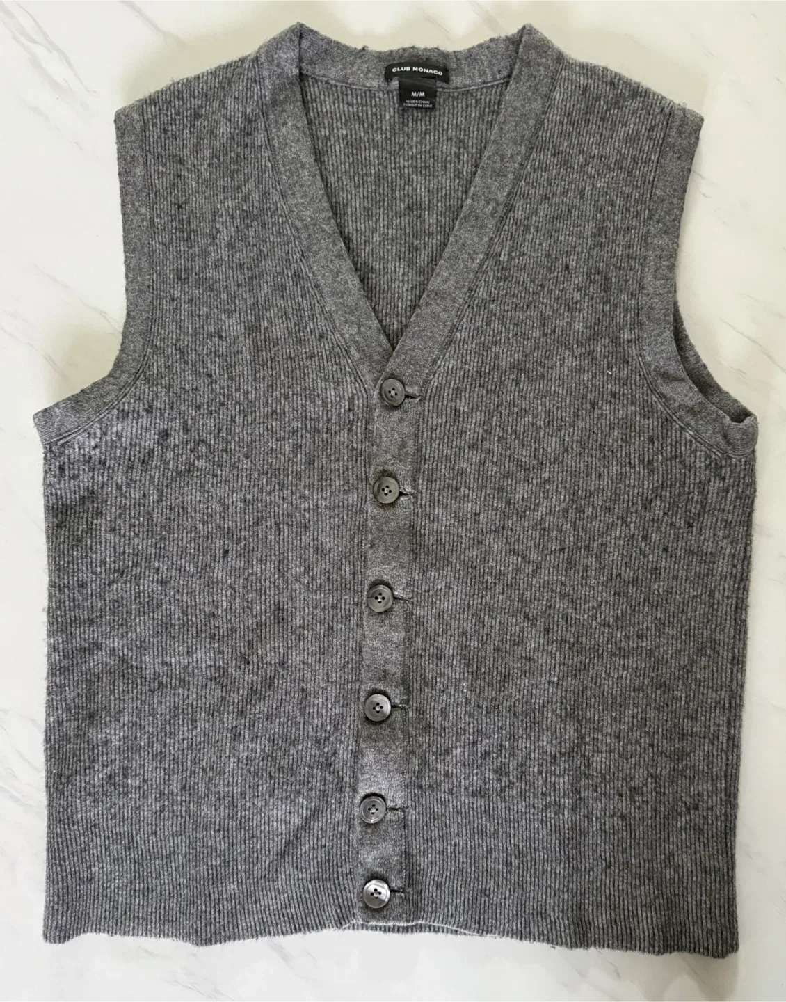 Club Monaco Gray Knit Vest - Size M/M