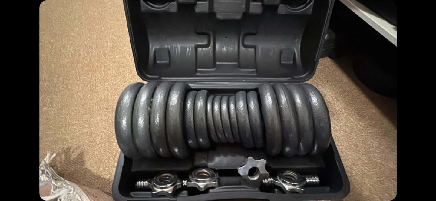KLUNE 30 KG Cast Iron Dumbbell Set (66lb) total - photo 2