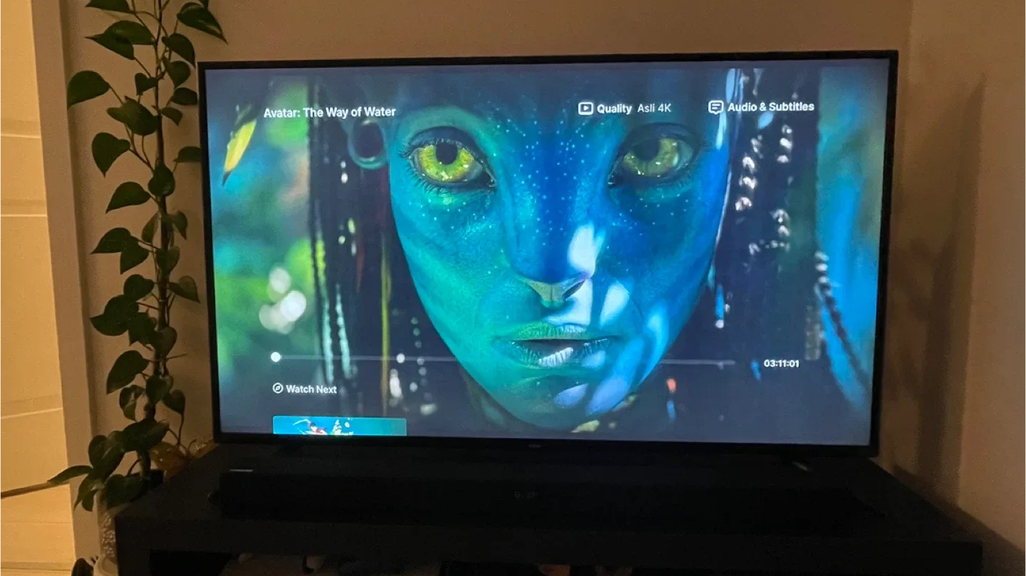 RCA 4K TV + Samsung Sound Bar + Subwoofer