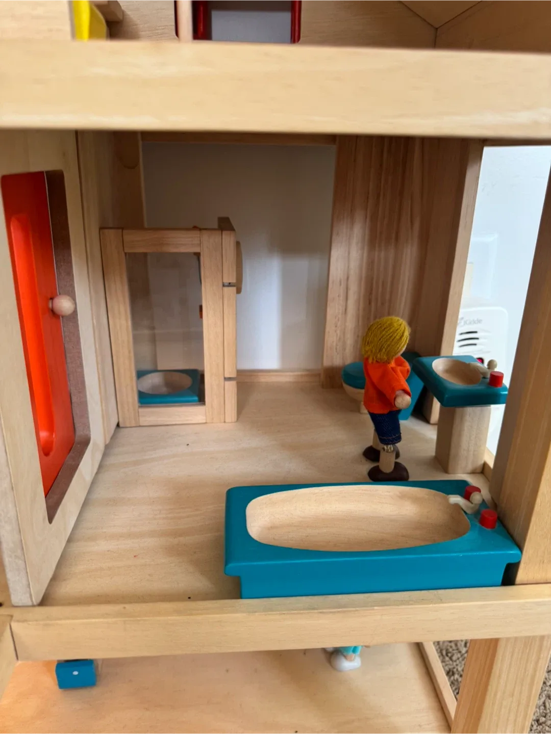 Plan Toys Wooden Dollhouse with Furniture image indicator(4)