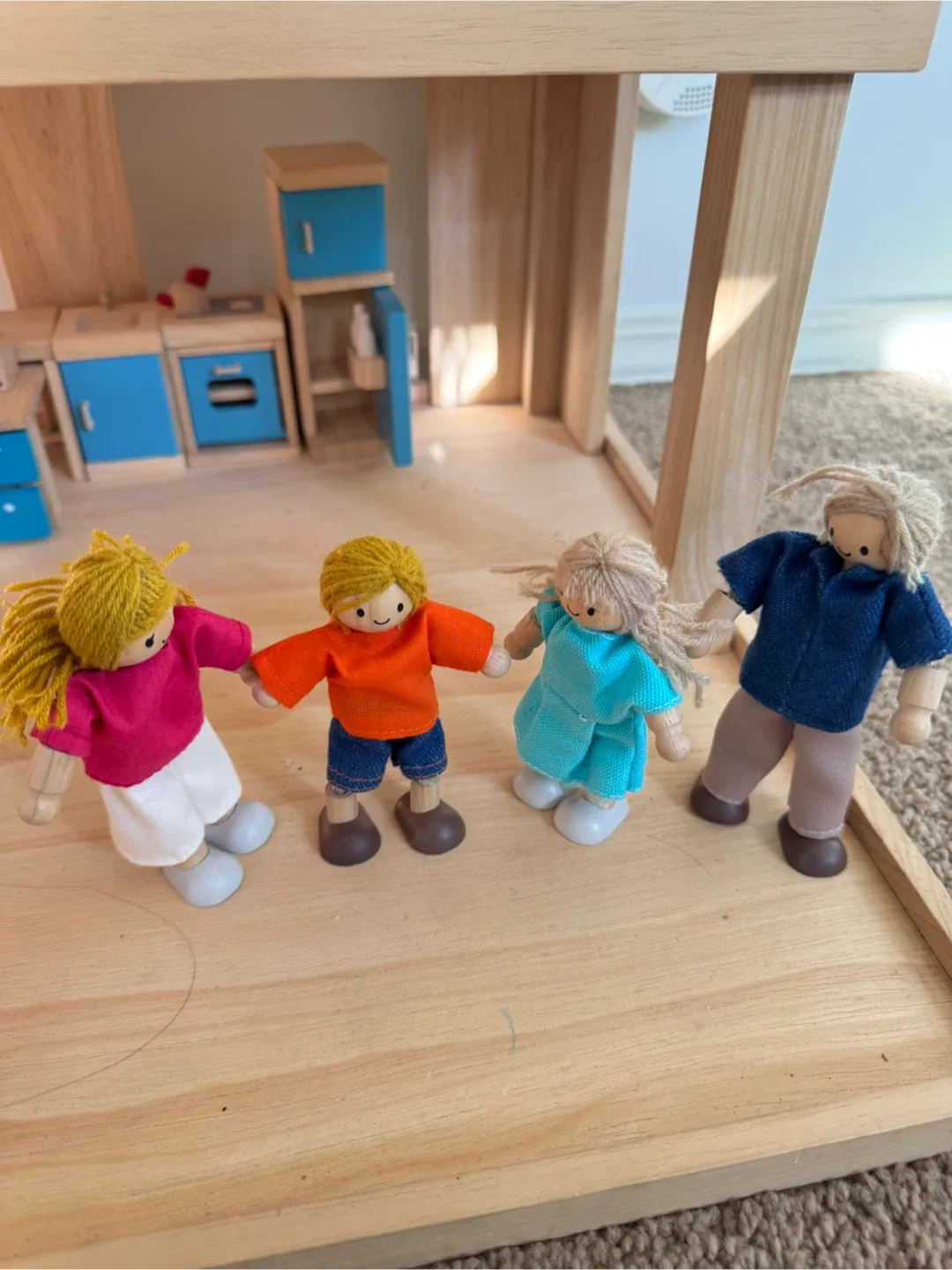 Plan Toys Wooden Dollhouse with Furniture image indicator(5)