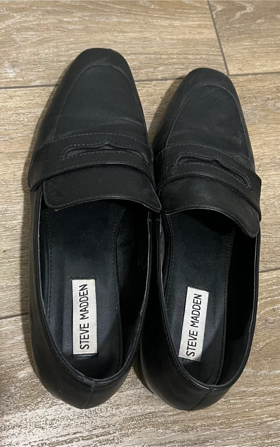 Steve Madden Black Loafers, Size 7