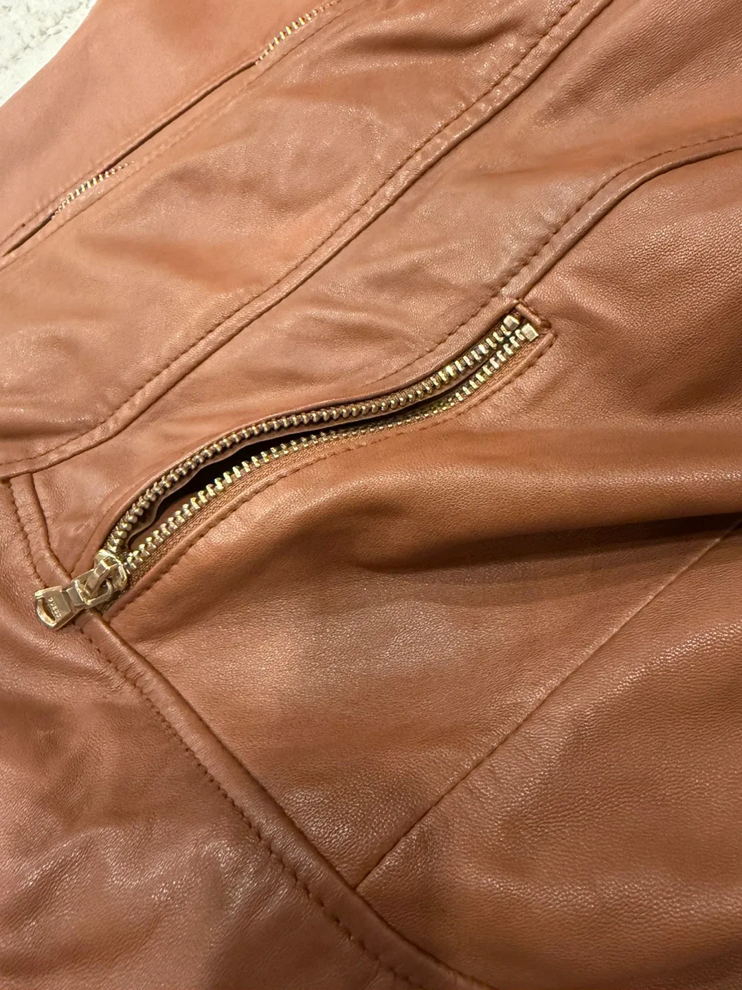 Guess Faux Leather Jacket in Brown S/M image indicator(9)