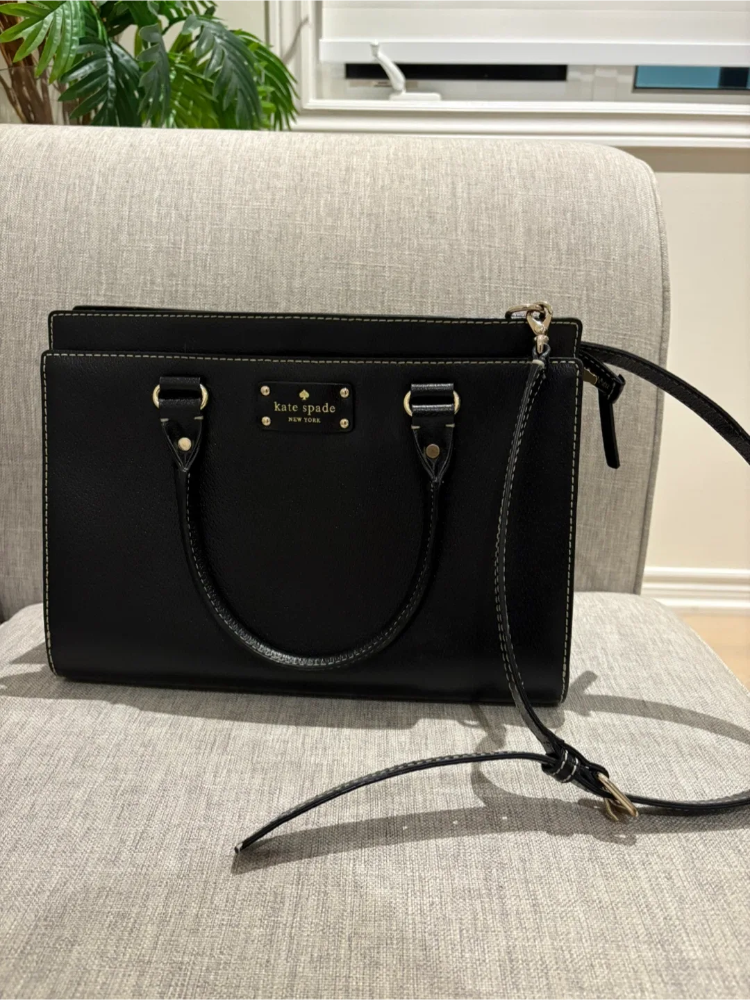 Kate Spade Black Leather Satchel