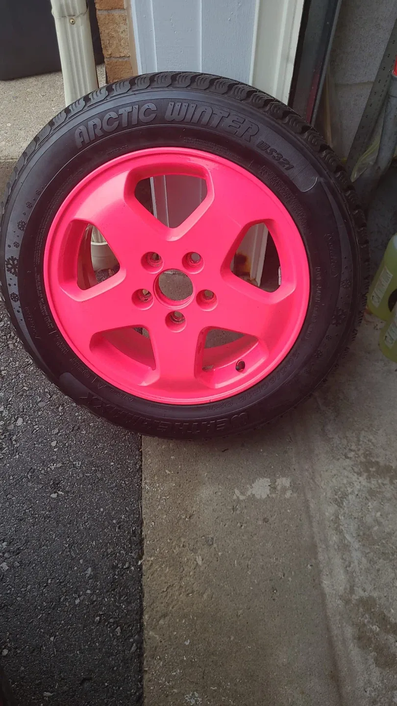 Arctic Winter Tire on Pink Rim 205/60R16