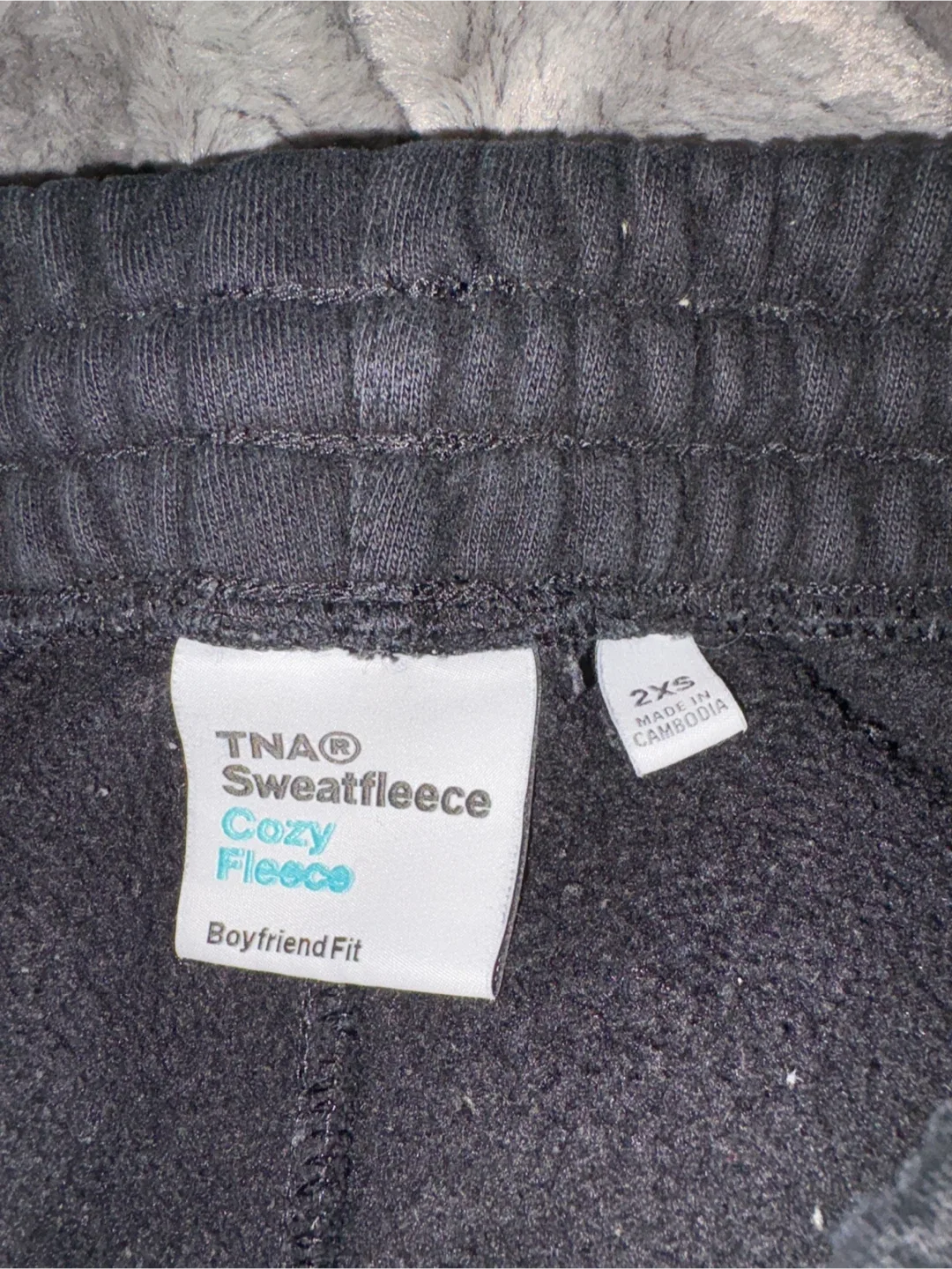 TNA Sweatfleece Cozy Fleece Boyfriend Fit Pants - 2XS image indicator(2)